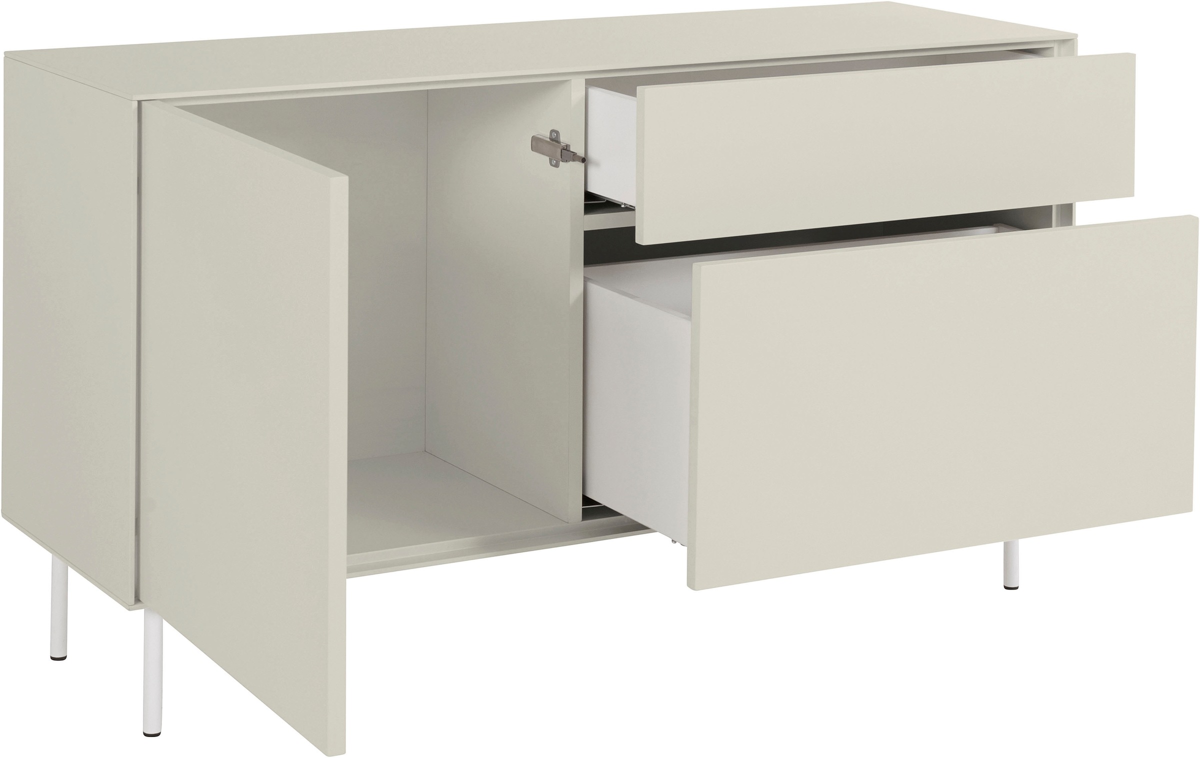 LeGer Home by Lena Gercke Lowboard »Essentials«, Breite: 127 cm, MDF lackiert, Push-to-open-Funktion