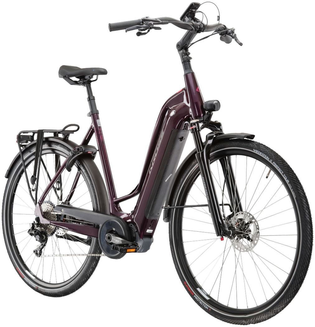 Kross E-Bike »E-Trekkingrad Trans Hybrid Prestige 630 28 Zoll lila«, 11 Gang, Shimano, DEORE XT DI2 M8050, Mittelmotor 250 W, Pedelec, Elektrofahrrad für Damen