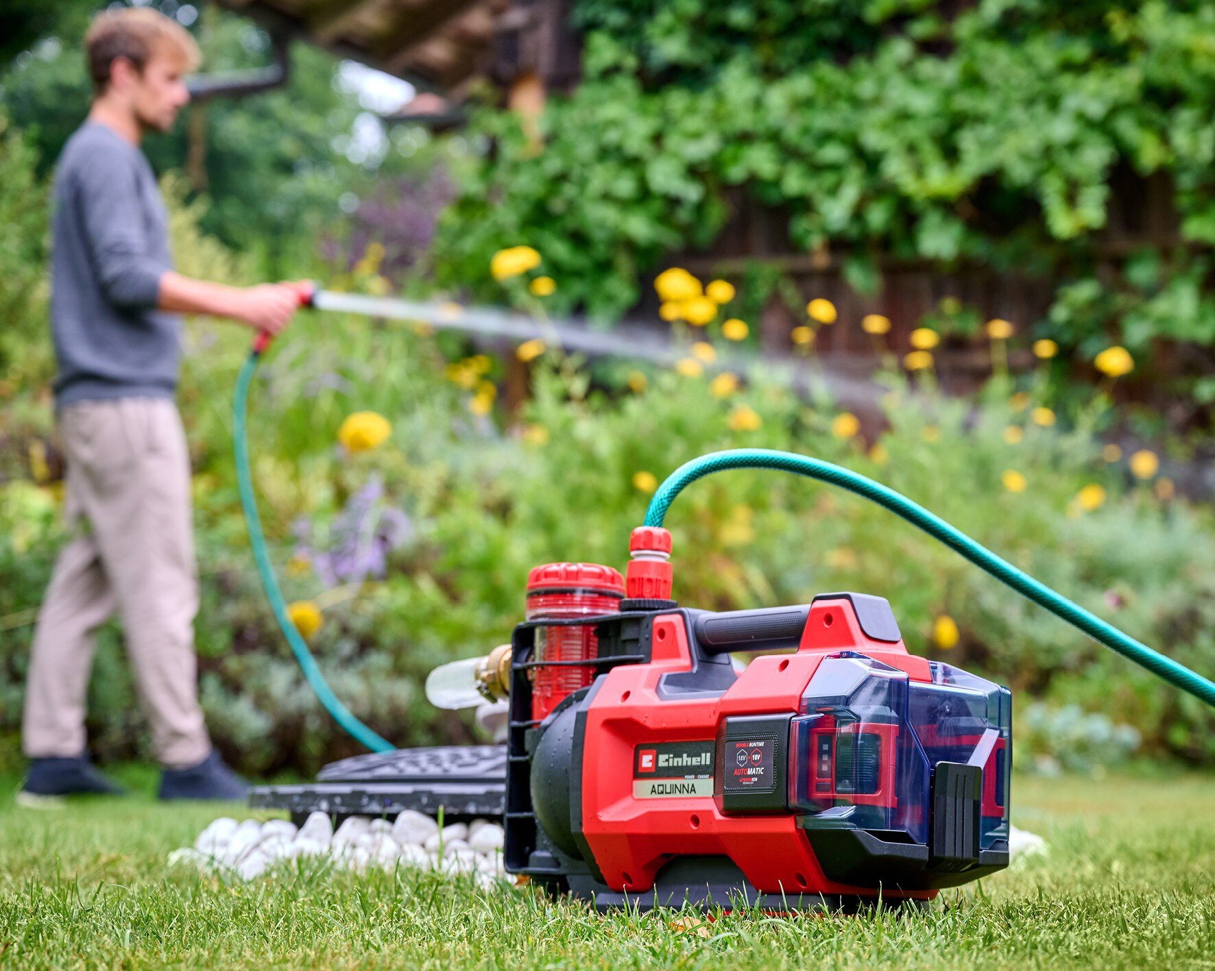 Einhell Akku-Gartenpumpe »»AQUINNA 18/30 F LED AUTOMATIC««, ohne Akku, ohne Ladegerät