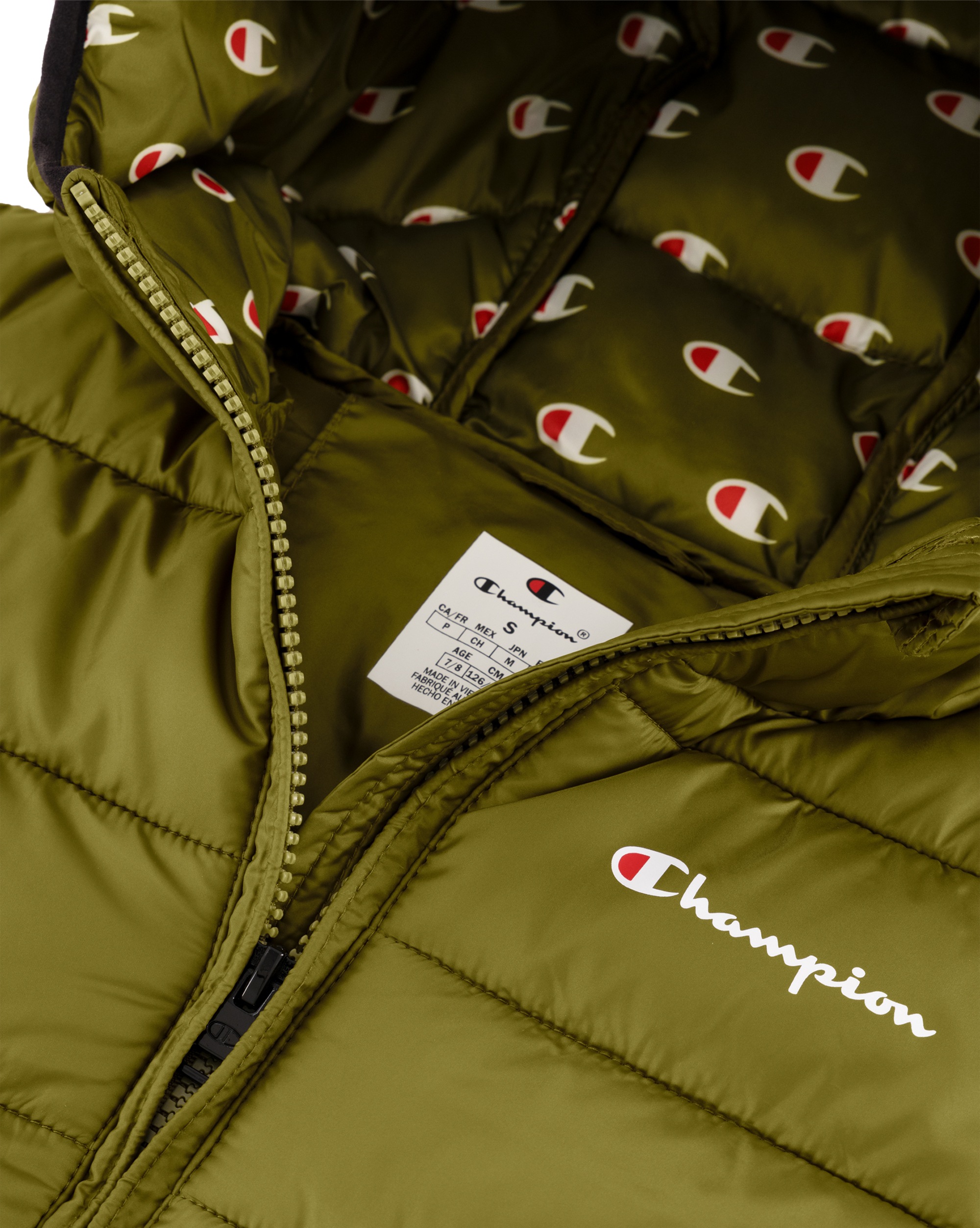 Champion Steppjacke, mit Kapuze, für Kinder