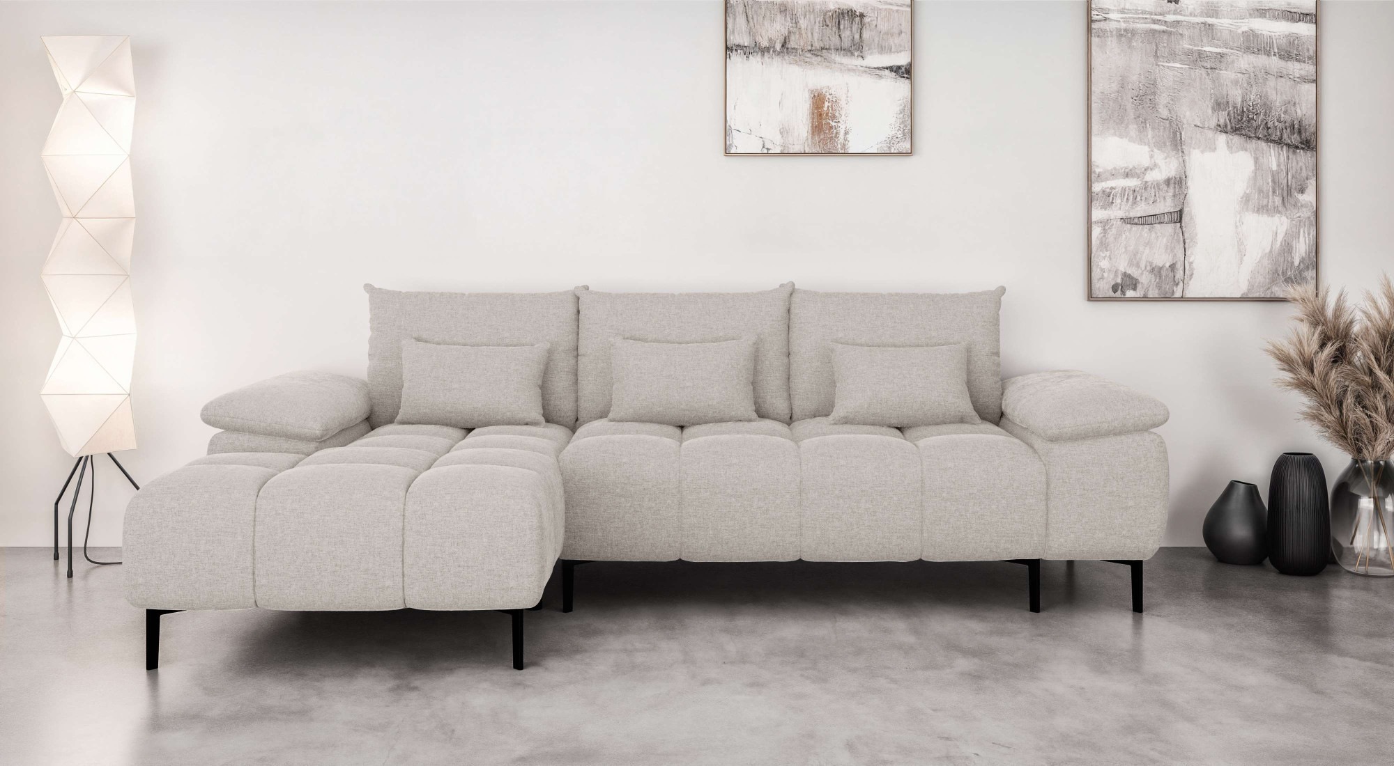 INOSIGN Ecksofa »DROMARA Schlafsofa mit Bettkasten, Maße: B/T/H 277/141/91 günstig online kaufen