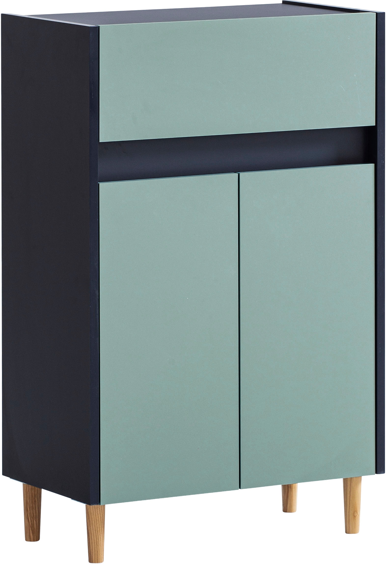 welltime Unterschrank »Lovis, Breite 56 cm«, Metallbeschläge, Möbelfüße aus Massivholz