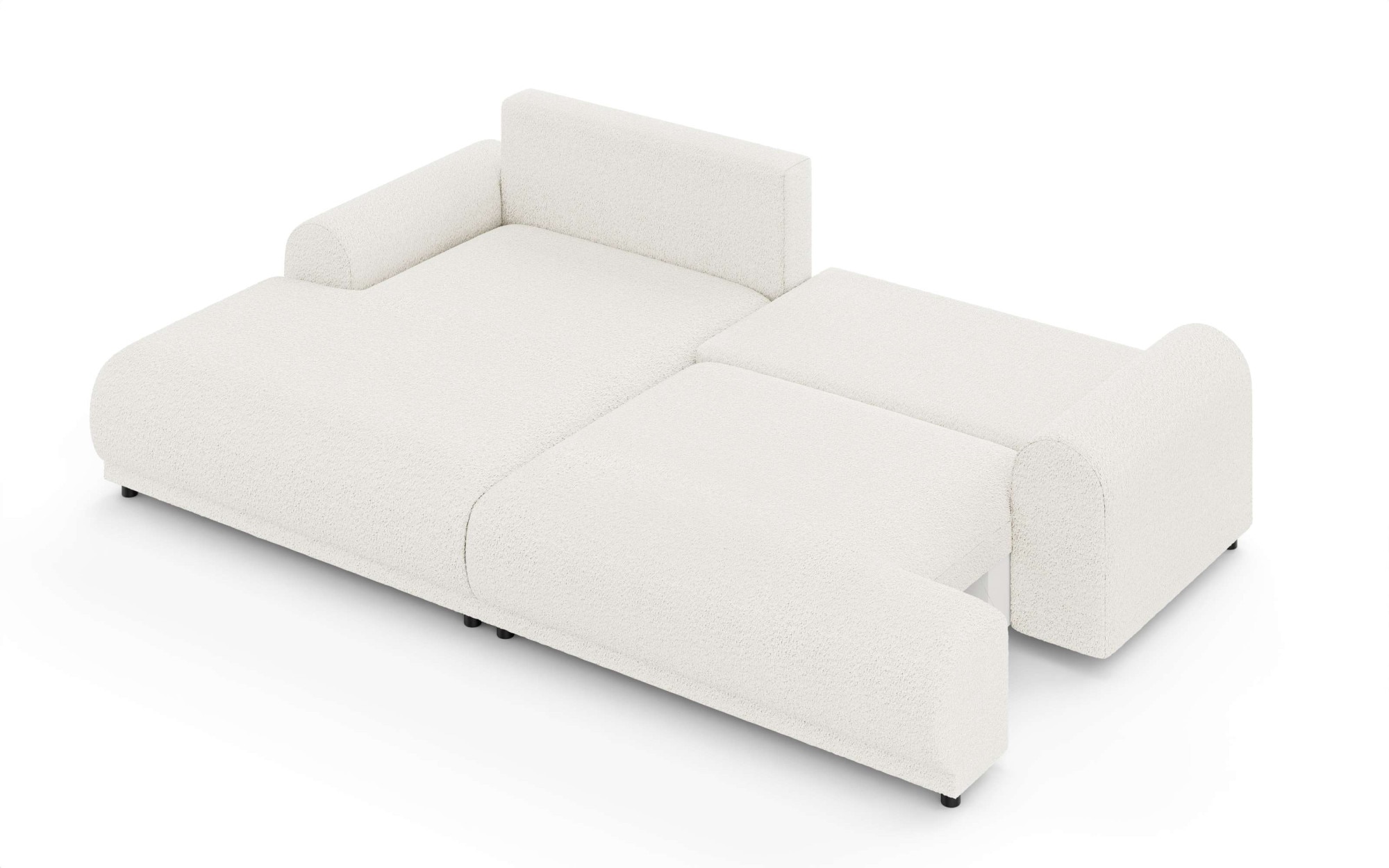 INOSIGN Ecksofa »Marsby, mit Bettfunktion und Bettkasten, Maße: B/H/T 242/65/145 cm«, L-Form mit Wellenunterfederung, Recamiere links oder rechts bestellbar