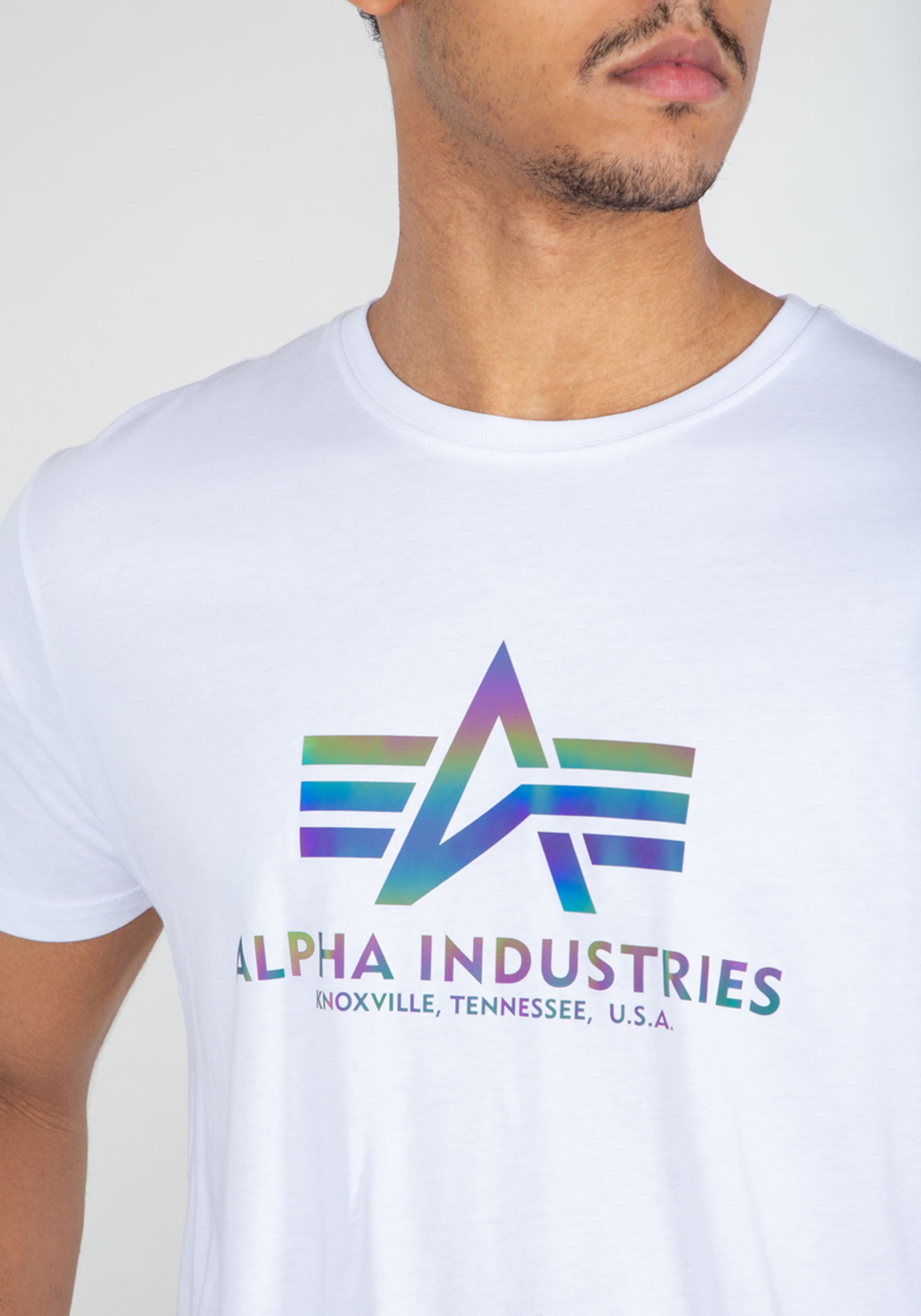 Alpha Industries T-Shirt »Alpha Industries Men - T-Shirts Basic T-Shirt BL Rainbow Ref.«
