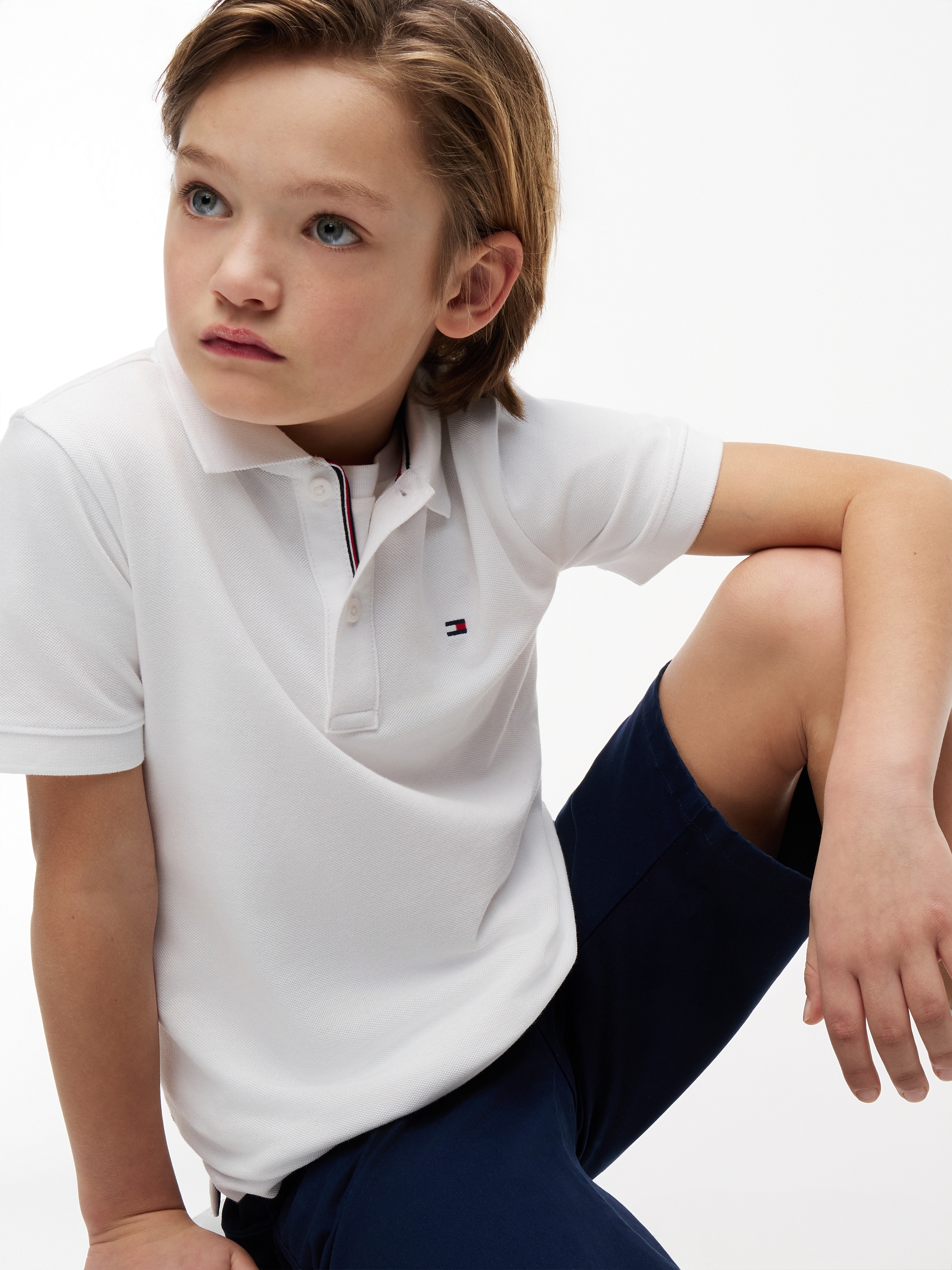 Tommy Hilfiger Poloshirt »FLAG POLO« Kinder bis 16 Jahre mit Polokragen
