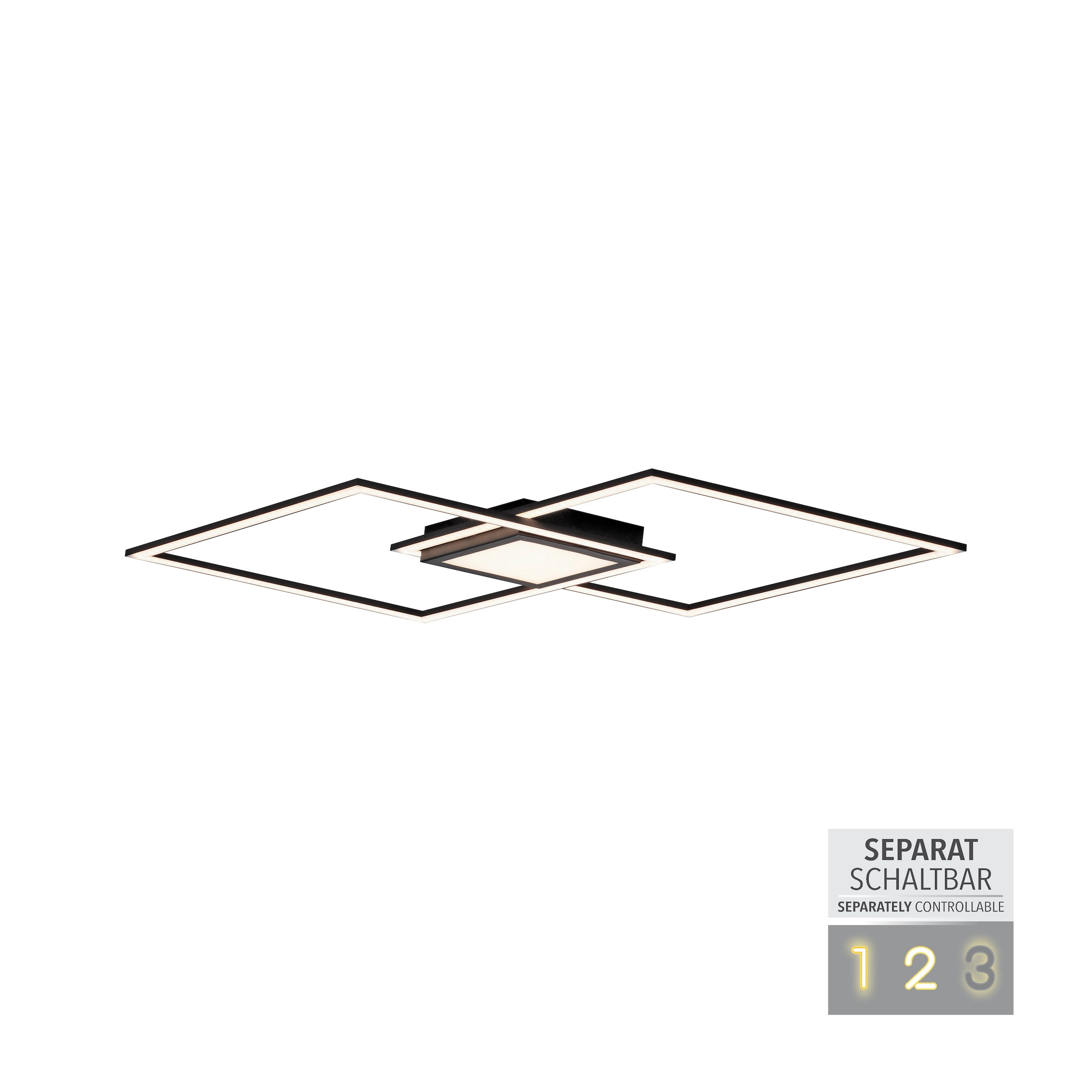 JUST LIGHT Deckenleuchte »ASMIN« LED-Board 1 Stk. Warmweiß LED, separat steuerbar (Schalter), separat steuerbar (Schalter)