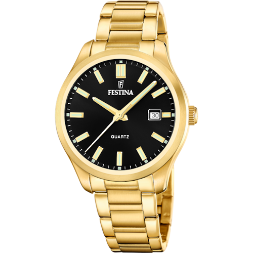 Festina Quarzuhr »Classic Steel« Armbanduhr, Herrenuhr, Edelstahlarmband, Analog, Tag