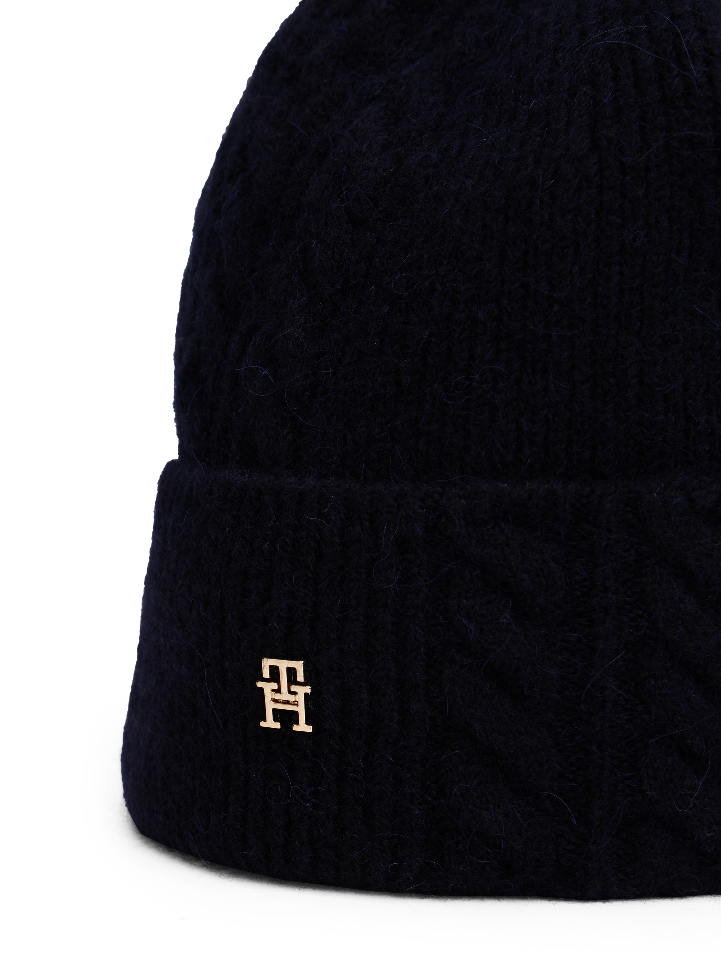 Tommy Hilfiger Beanie »TH ELEVATED CHIC FLUFFY« flauschig, mit Wolle, ca. 25x21 cm