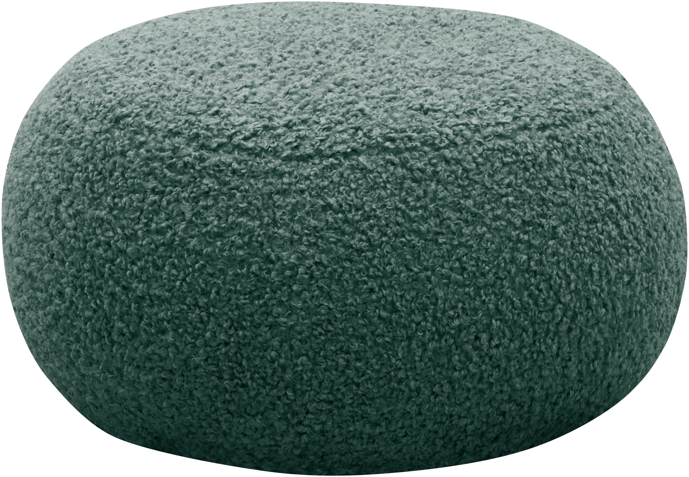 INOSIGN Polsterhocker »Mithras I Lieferzeit nur 2 Wochen, passend zum Sessel Mithras II«, Bouclé oder Fellimitat, Durchmesser 65 oder 85 cm