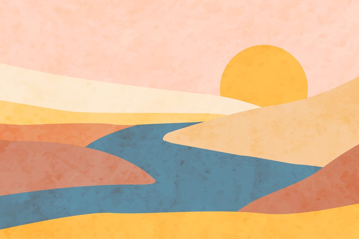 A.S. Création Vliestapete »Landschaft-Tapete Rosa Gelb Blau Sonnenuntergang günstig online kaufen