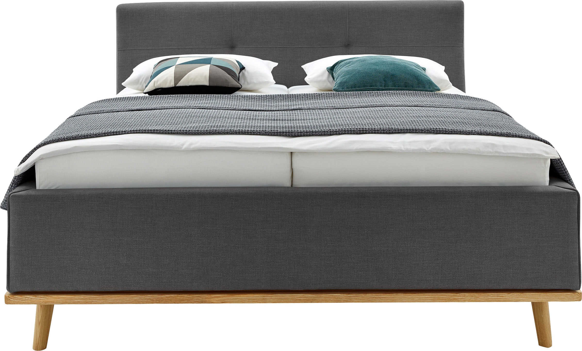 Musterring Polsterbett »Delphi erhältlich in der Breite 160cm und 180cm« Eicherahmen massiv, Kopfteil mit Steppung