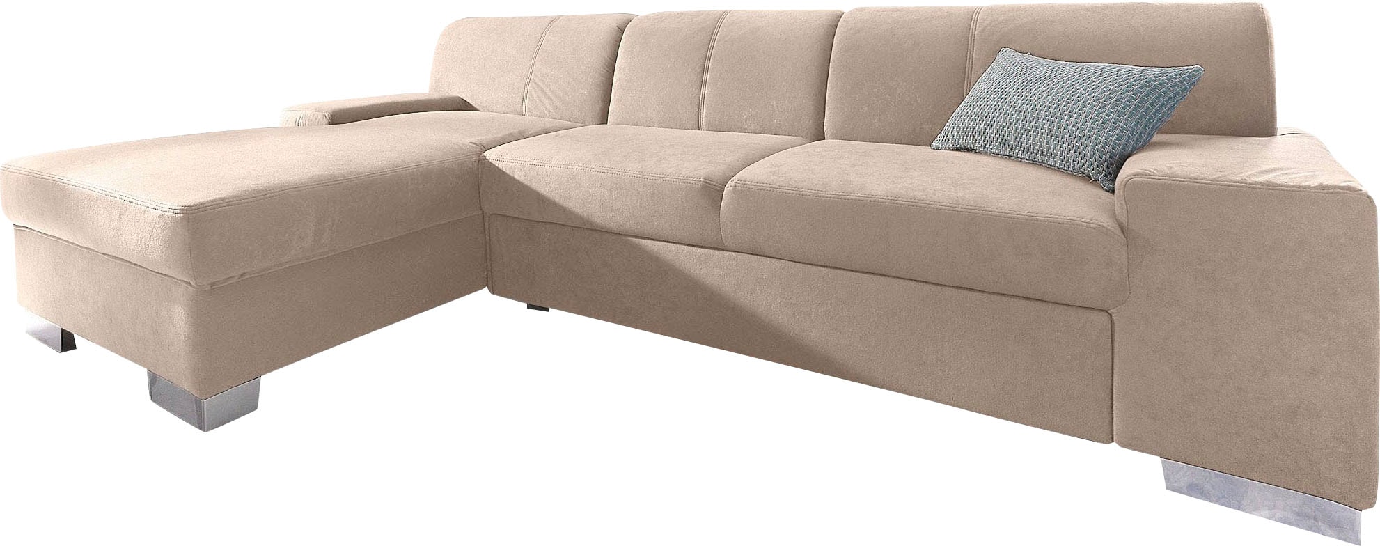 DOMO collection Ecksofa »Star, zeitlose Formensprache, elegante Optik, L-Form«, wahlweise mit Bettfunktion, OTTOs Choice