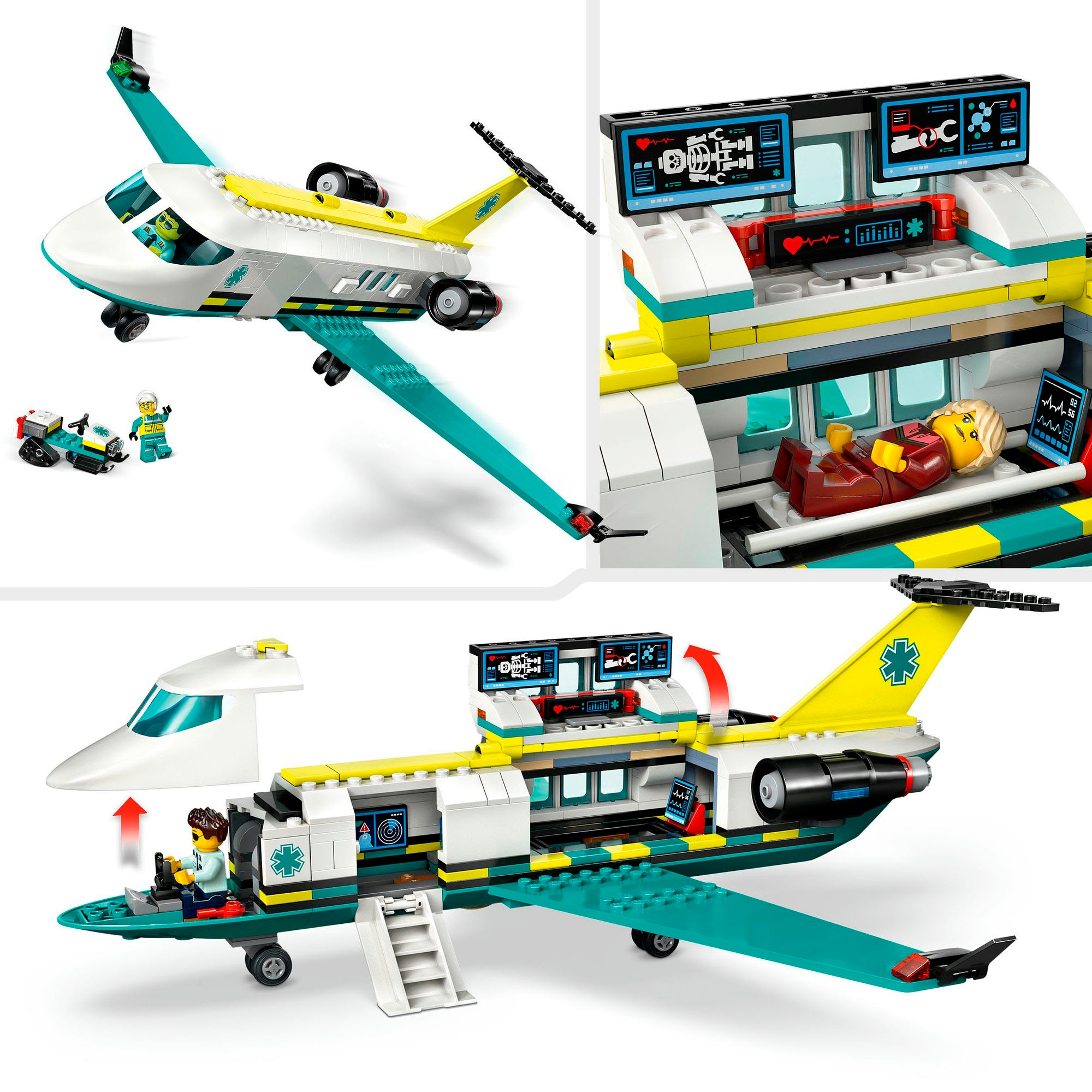 LEGO® Konstruktionsspielsteine »Notfallrettungsflugzeug (60465), LEGO City«, (403 St.), Made in Europe