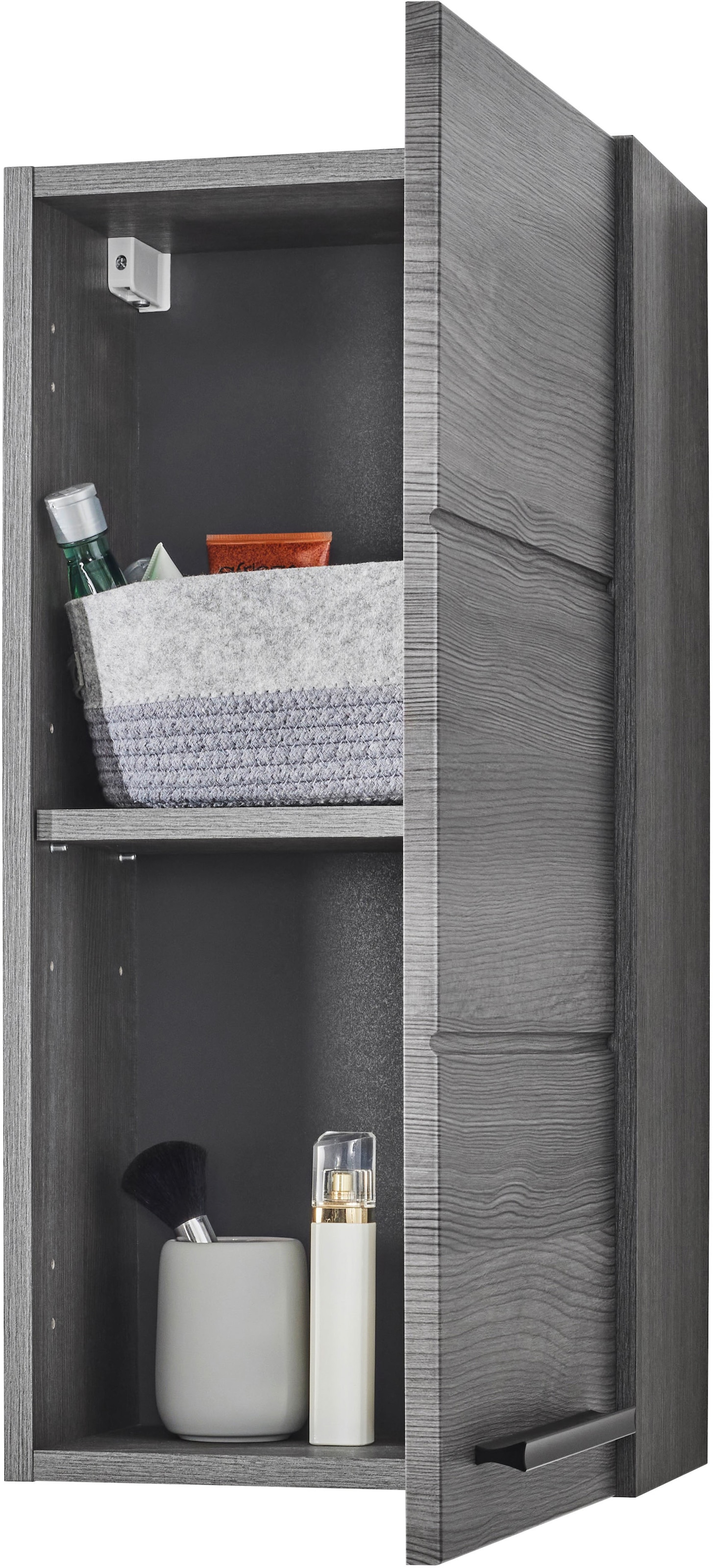BASIC by Balculina Hängeschrank »Silver, Badezimmerschrank BxHxT 34x70x23«, (1 St.), Breite 34cm, Tür L/R monierbar, FSC-Mix 70%