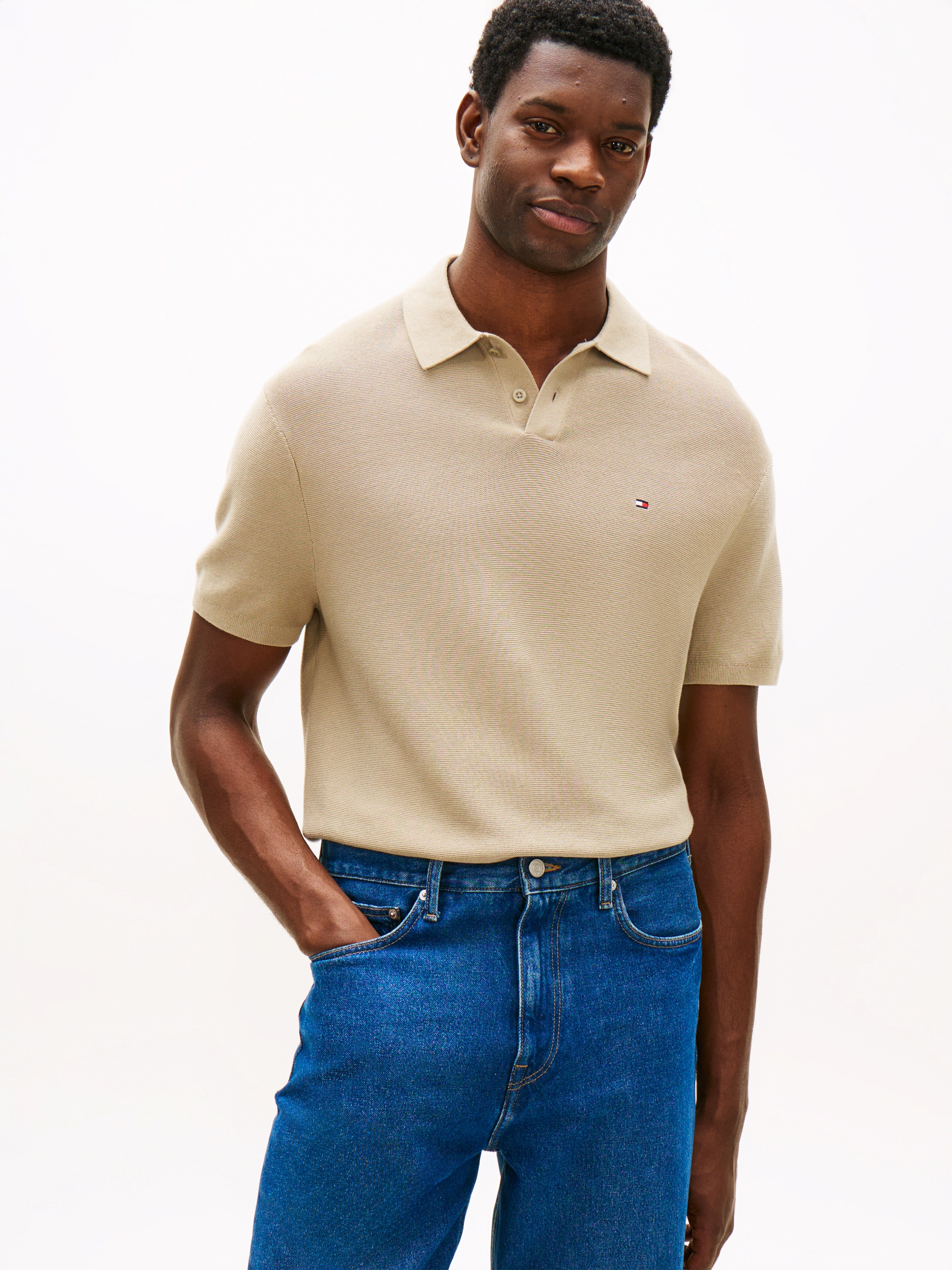 Tommy Hilfiger Polokragenpullover »COOL TOUCH STRUCTURE« Regular fit mit Polokragen