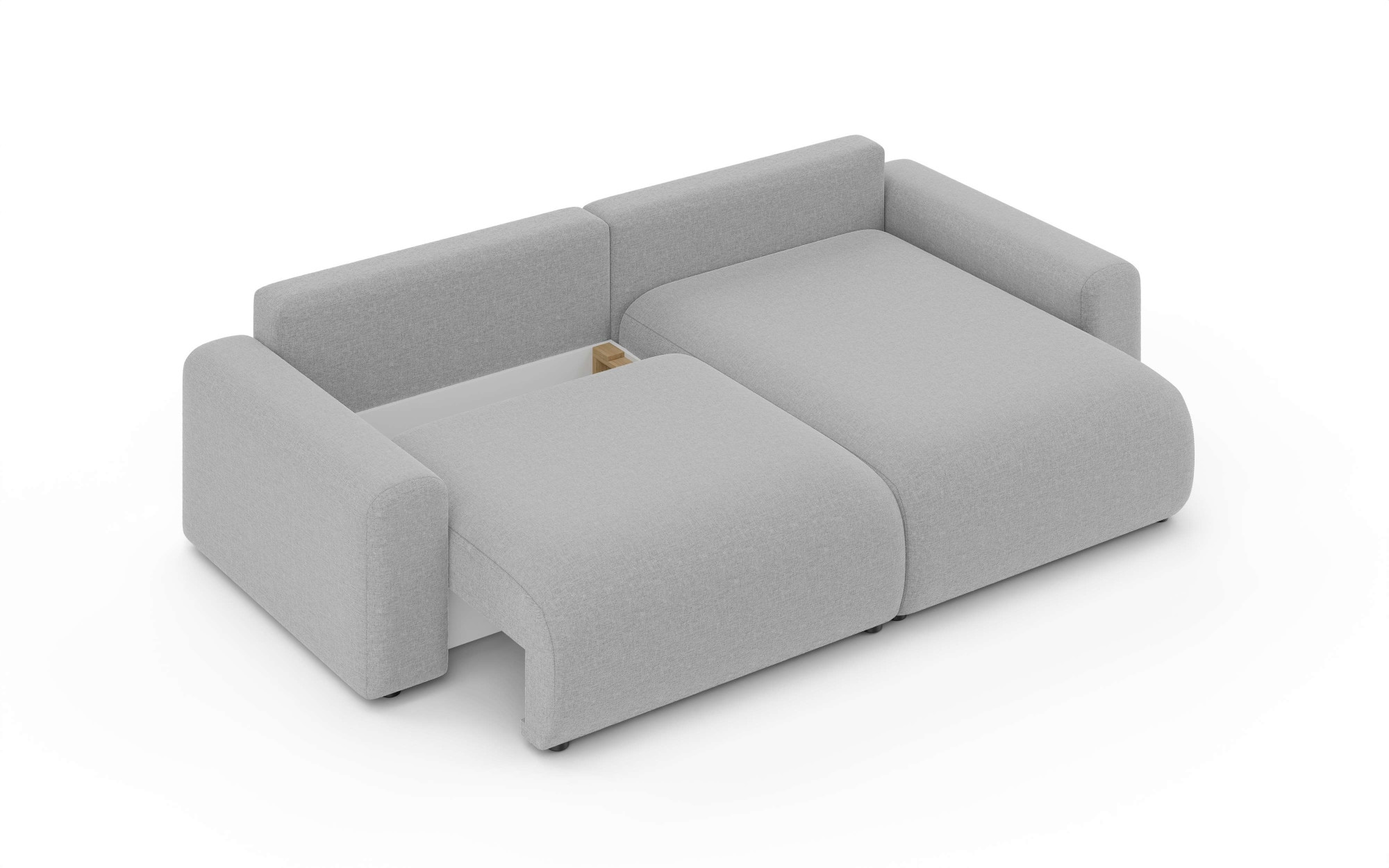 Home affaire Ecksofa »LAKESIDE klein mit Bettfunktion und Bettkasten, B/T/H 235/142/84 cm«, L-Form, Recamiere beidseitig montierbar, mit Wellenunterfederung