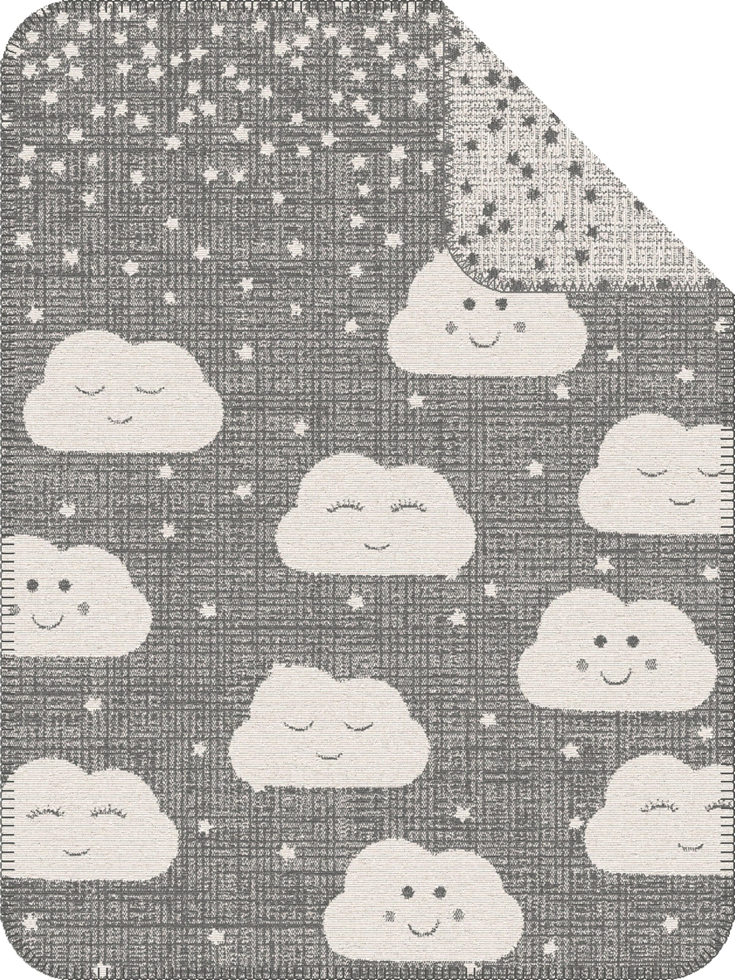 Kinderdecke »Clouds«, mit Wolken und Sternen, Kuscheldecke