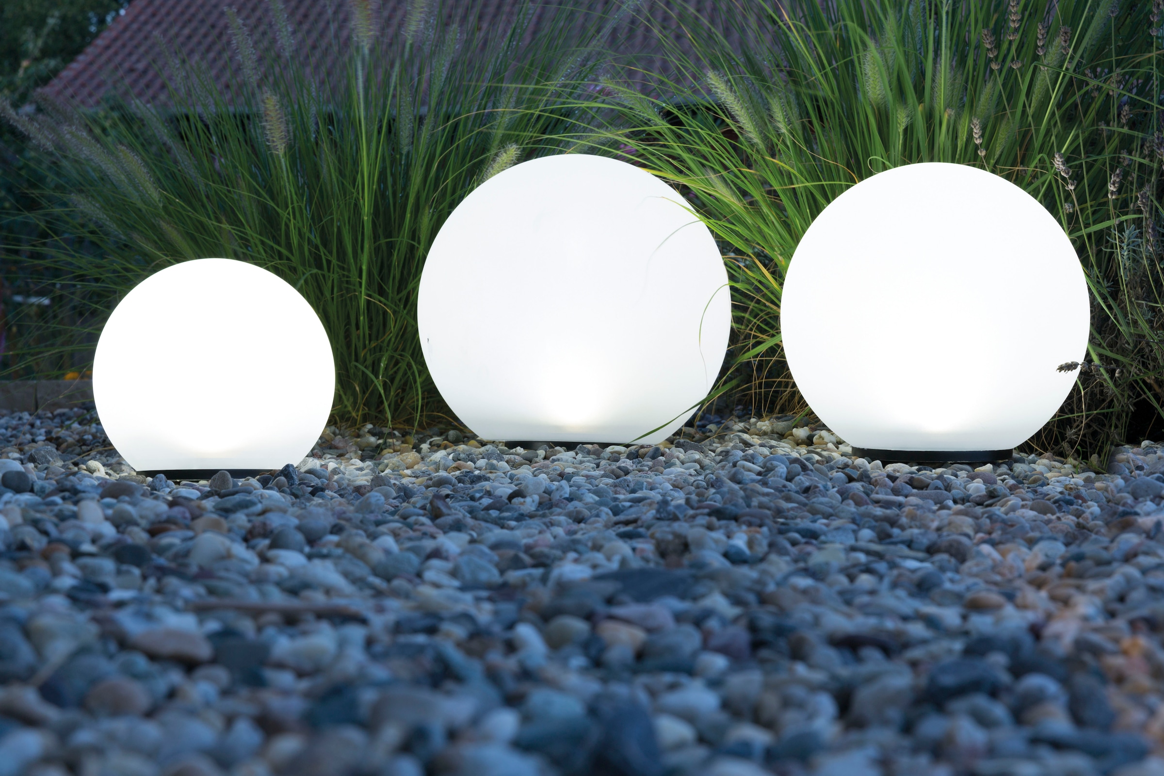 HEITRONIC LED Kugelleuchte »Boule«, 1 flammig, Leuchtmittel LED-Board | LED fest integriert, Leuchtkugel, Kugelleuchte, Außen-Kugellampe