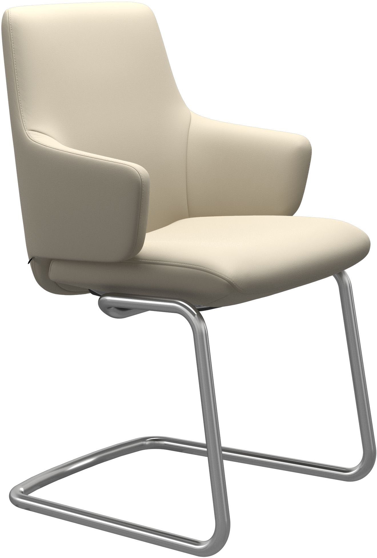 Stressless® Polsterstuhl »Laurel«, Leder BATICK, Low Back mit Armlehne, Größe L, mit Beinen aus Stahl in Schwarz matt
