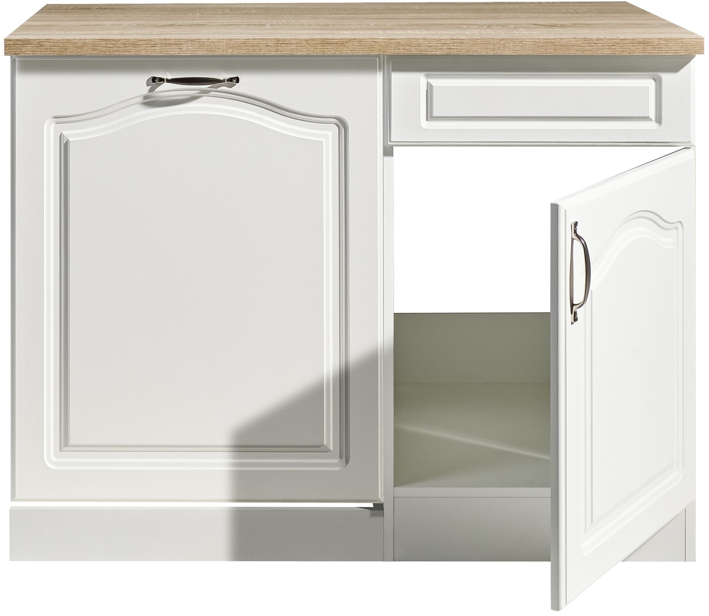 wiho Küchen Spülenschrank »Linz«, 110 cm breit, inkl. Tür/Sockel für Geschirrspüler, in Landhaus-Optik