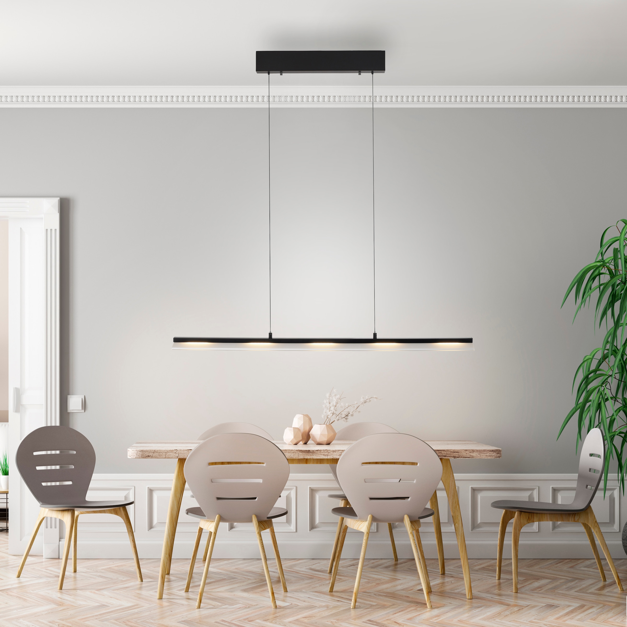 JUST LIGHT Pendelleuchte »NELE«, 1 flammig, Leuchtmittel LED-Board | LED fest integriert, LED, Comfort Lift, dimmbar, Switchmo