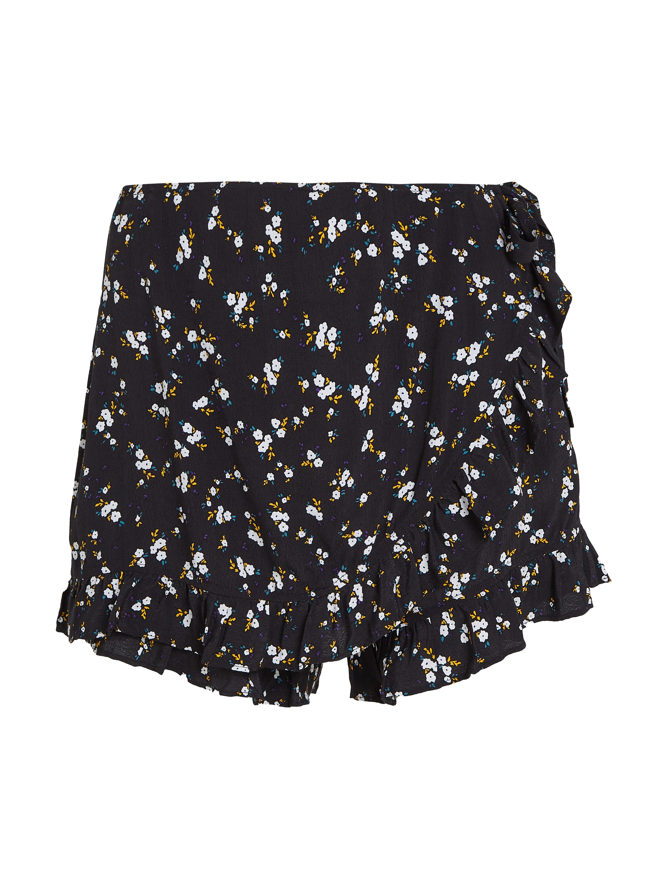 Tommy Jeans Hosenrock »TJW FLORAL RUFFLE WRAP SKORT«, Webrock mit Tommy Jeans Markenlabel