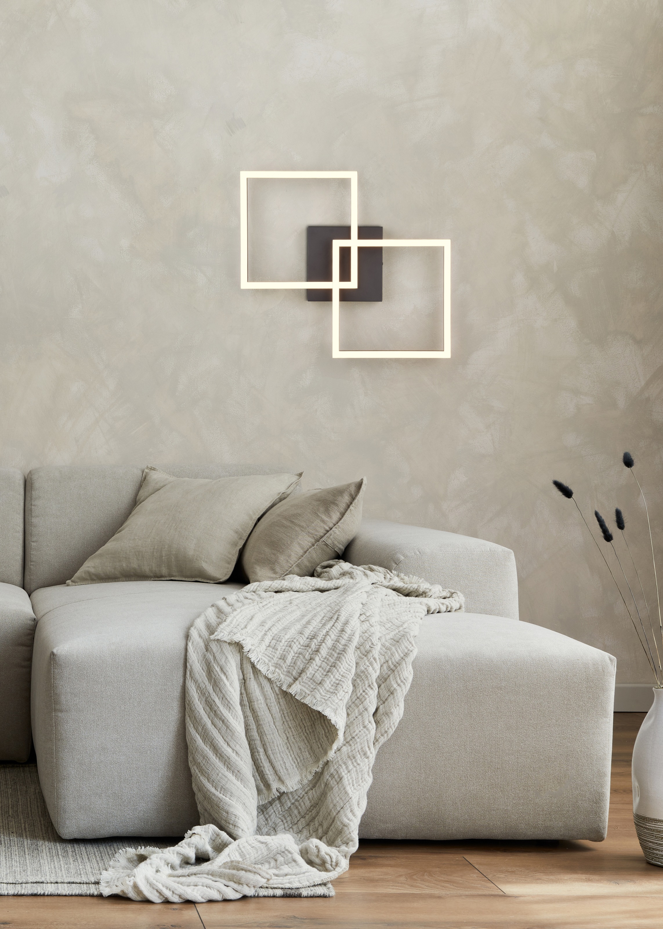 my home LED Deckenleuchte »ANTJE, Deckenlampe, schwenkbare LED-Rechtecke«, günstig online kaufen