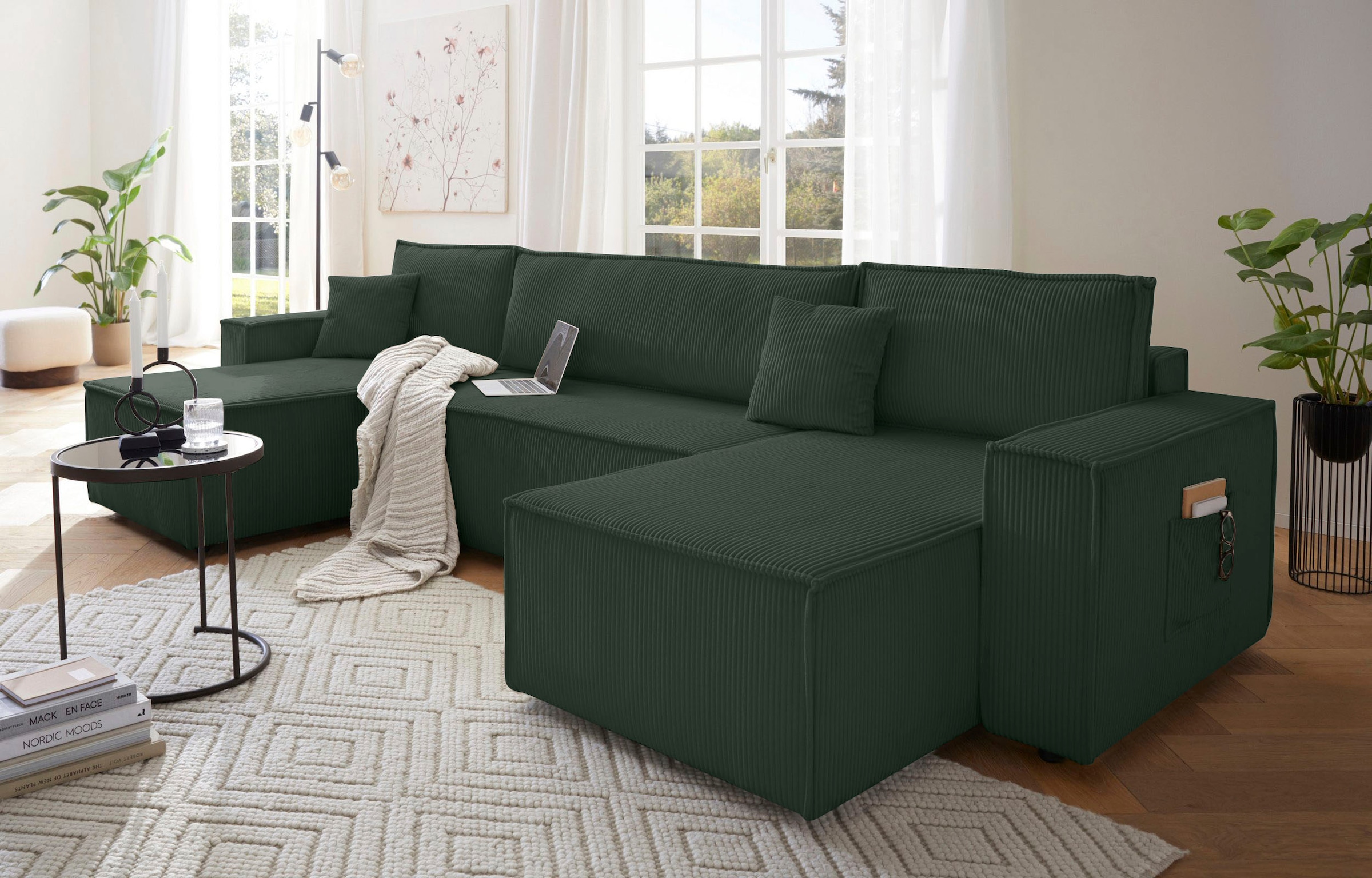 OTTO home Wohnlandschaft »CASSI L-Form, 311cm - OTTO. Verlässliche Qualität.« Schlaffunktion (133/270), Bettkasten, Cord, Unser Tiefpreis
