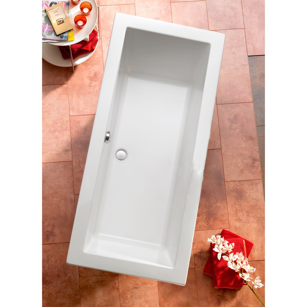 OTTOFOND Badewanne »Cubic«, (Komplett-Set, 3 tlg.)