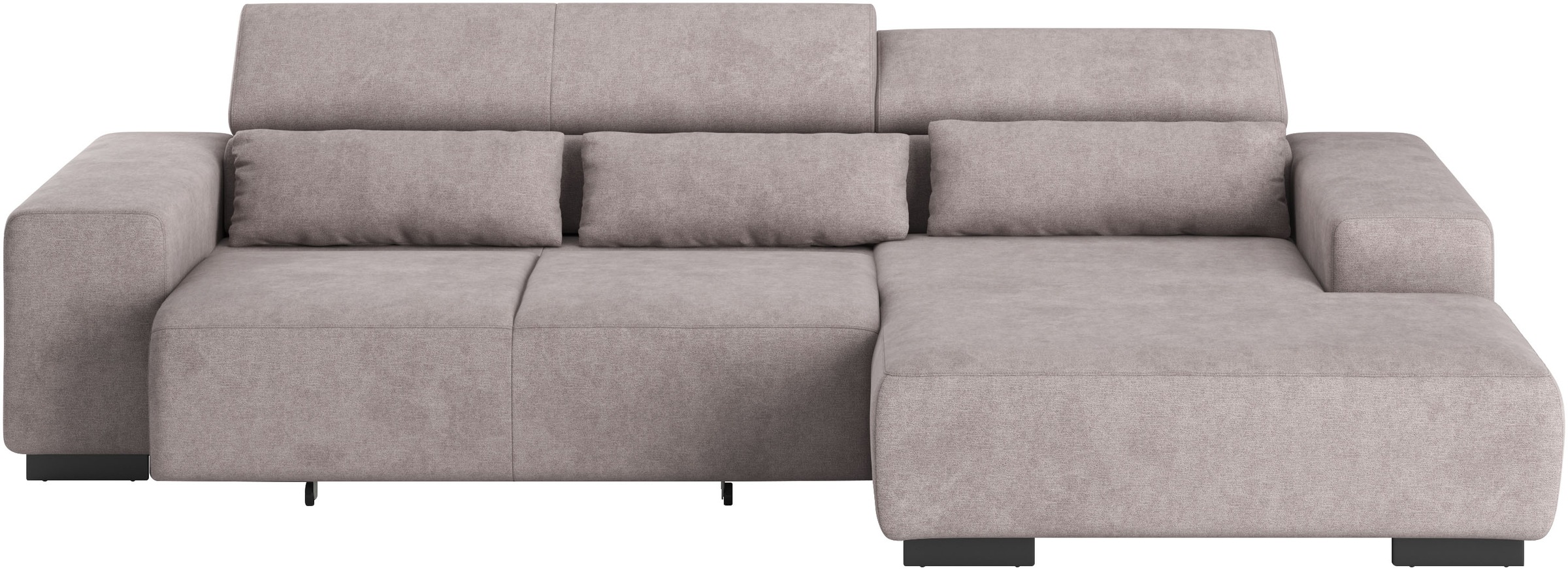 COTTA Ecksofa »Side L-Form, mit Kopfteilverstellung & 3 Nierenkissen«, optional motorische Sitztiefenverstellung
