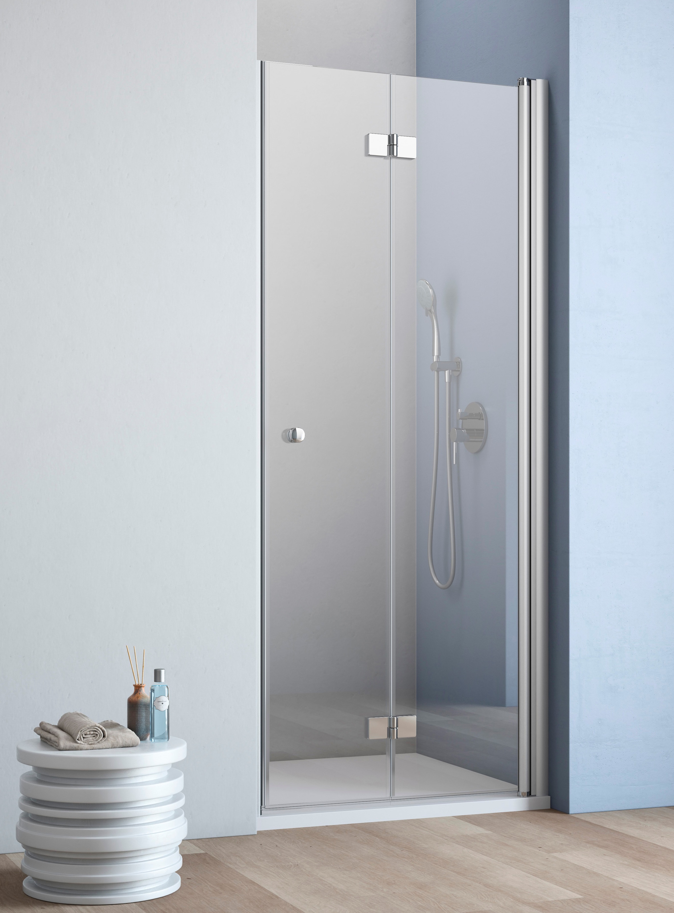 MAW BY GEO Dusch-Falttür »A-N400« BxH: 80 x 202, 2 cm silberfarben