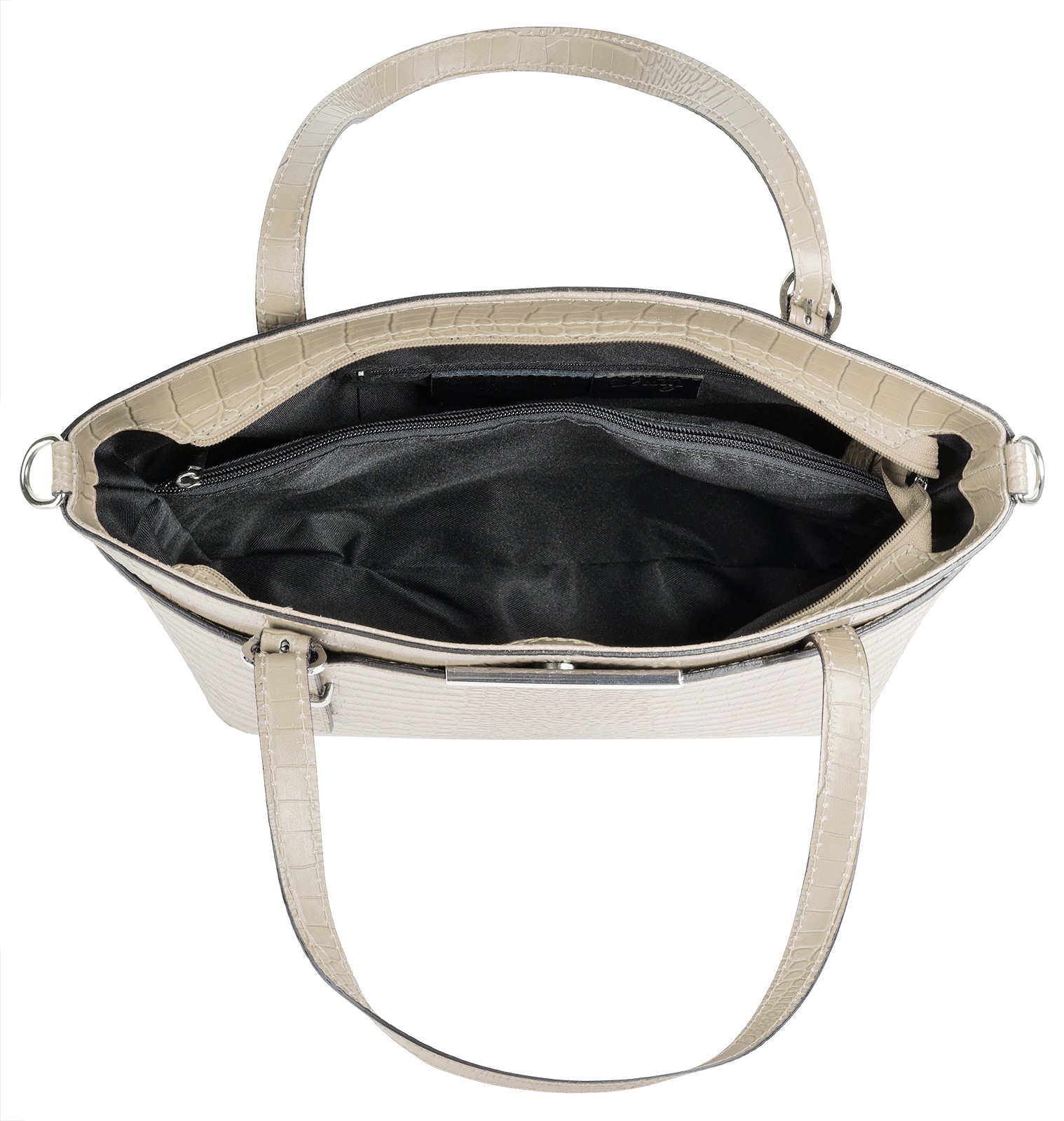 Cluty Henkeltasche, echt Leder, Made in Italy
