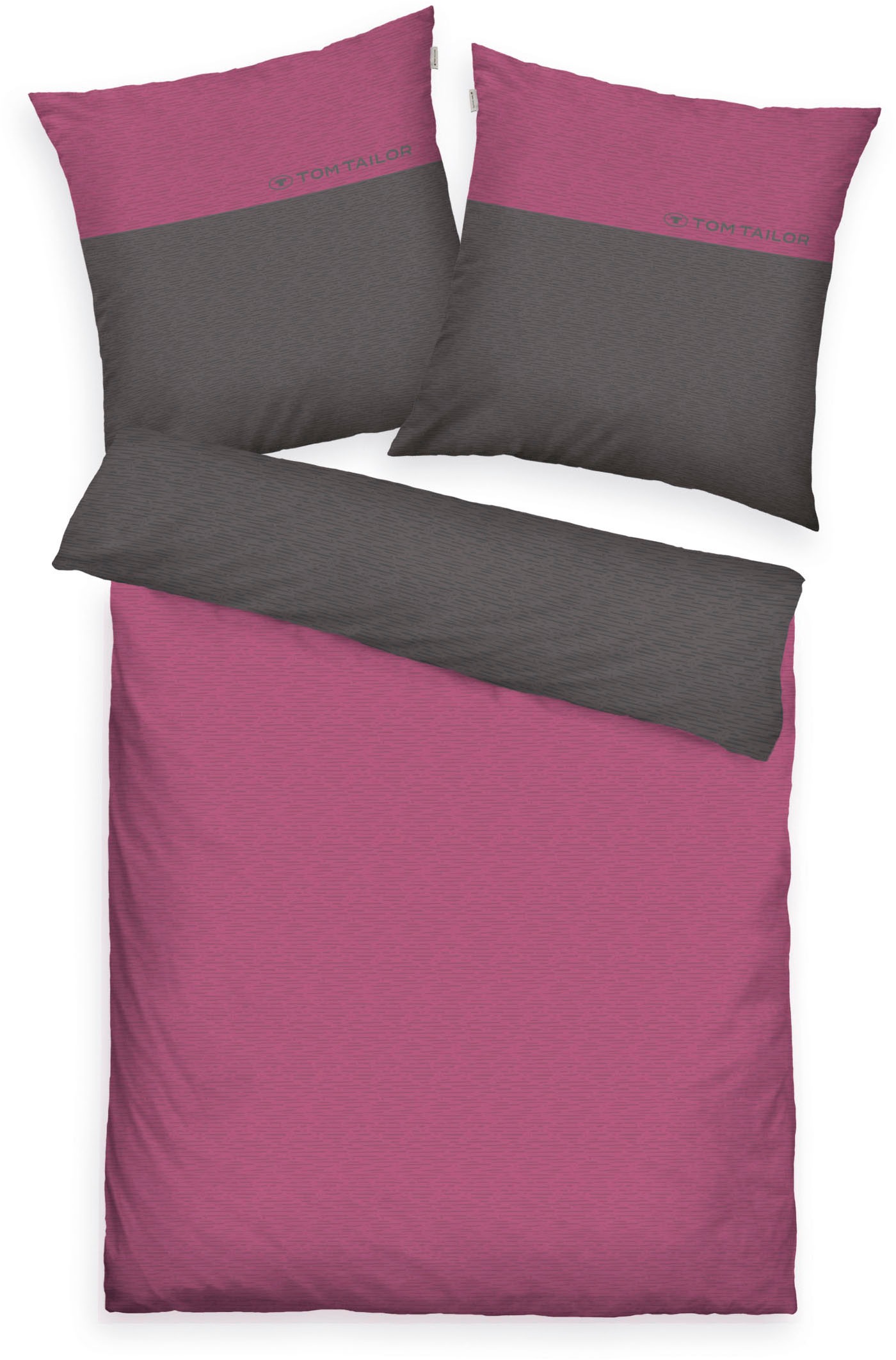 TOM TAILOR HOME Wendebettwäsche »Henry in Gr. 135x200 oder 155x220 cm«, Bettwäsche aus Baumwolle, mit GRATIS-Zugabe: Sporthandtuch