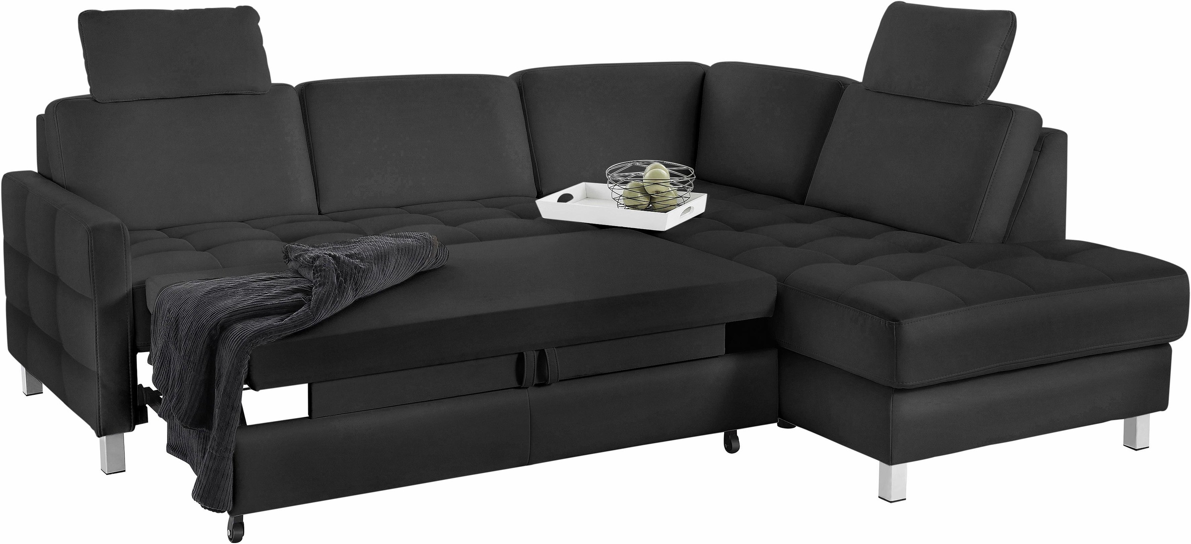 sit&more Ecksofa »Pablo L-Form«, wahlweise mit Bettfunktion