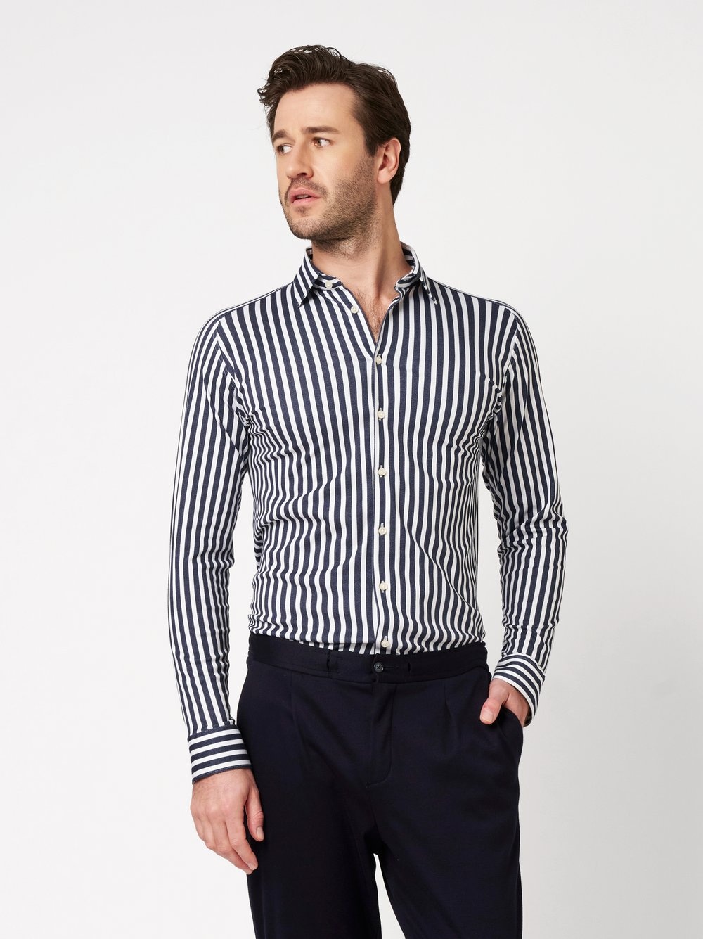 DESOTO Langarmhemd »Jerseyhemd Casual Kent«