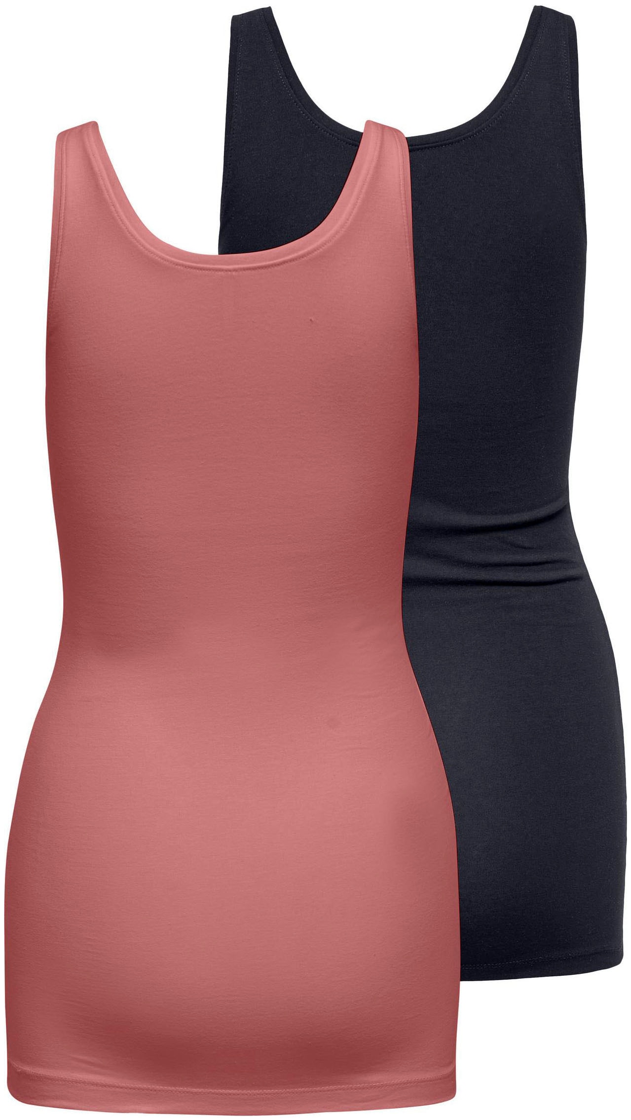 ONLY Tanktop »ONLLIVE LOVE NEW LONG TT 2PACK NOOS«, (Packung, 2er-Pack)