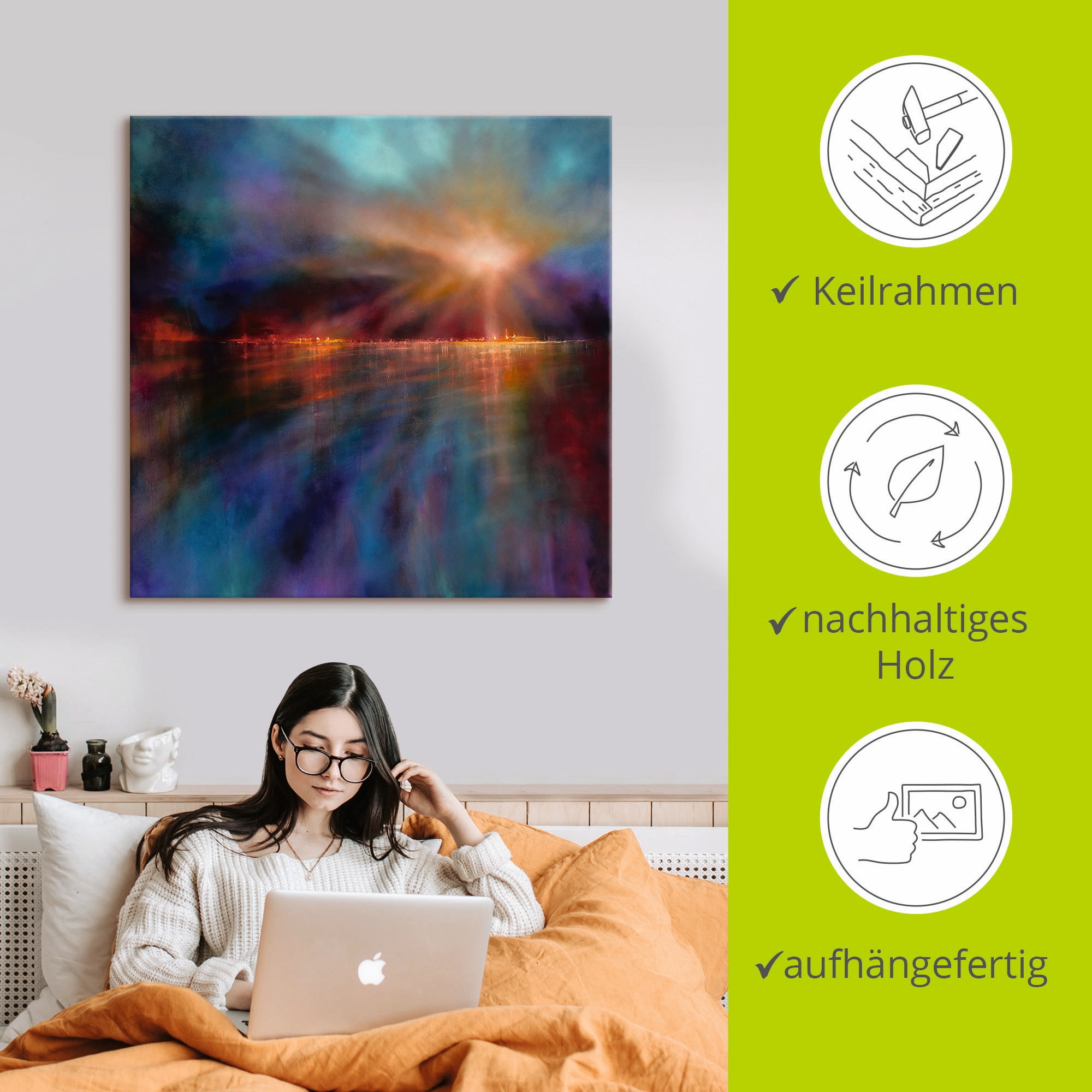 Artland Wandbild »Ein neuer Morgen«, Gewässer, (1 St.), als Leinwandbild, Poster in verschied. Größen