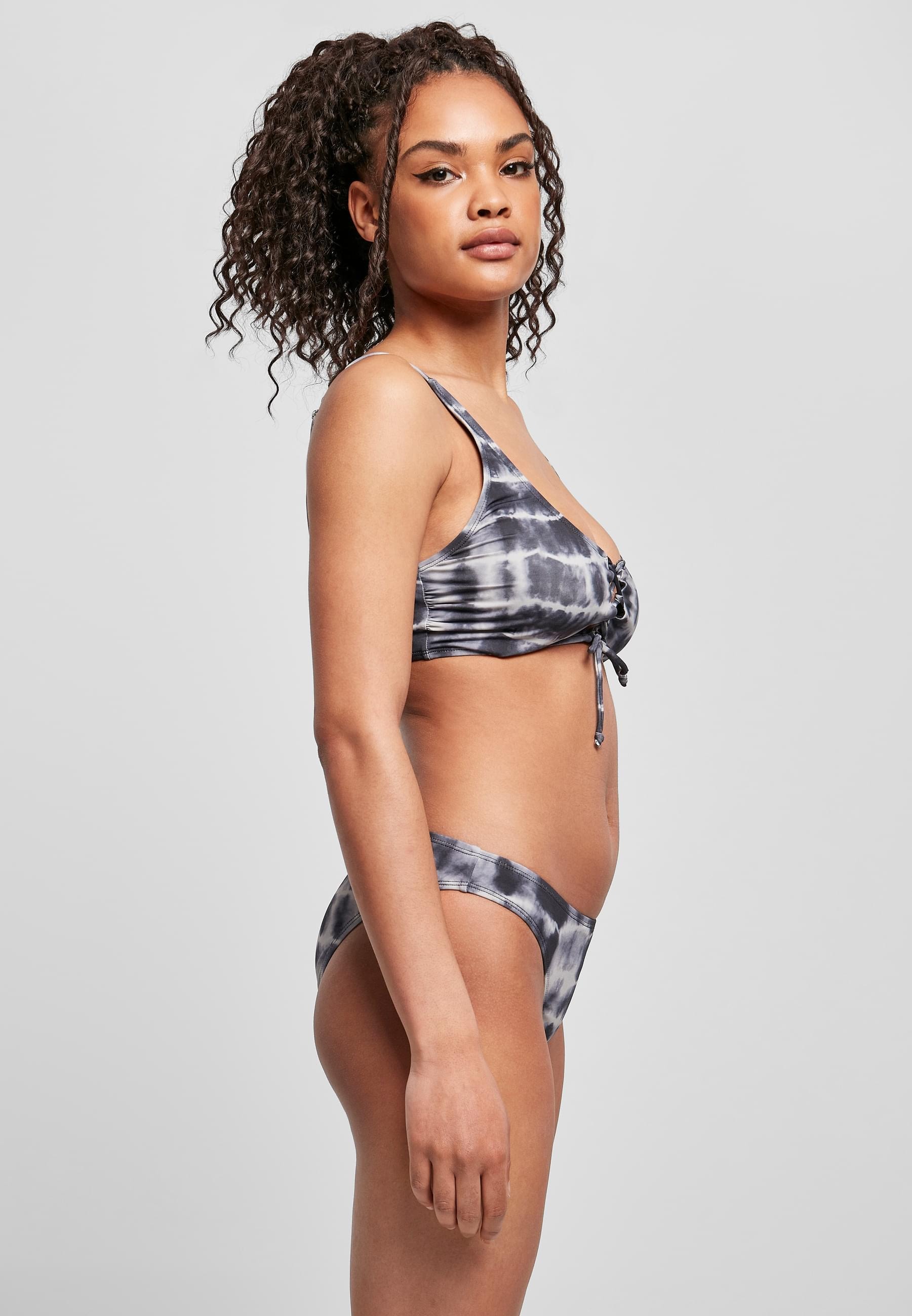 URBAN CLASSICS Bügel-Tankini »Urban Classics Damen Ladies Lace Up Tie Dye Bikini«