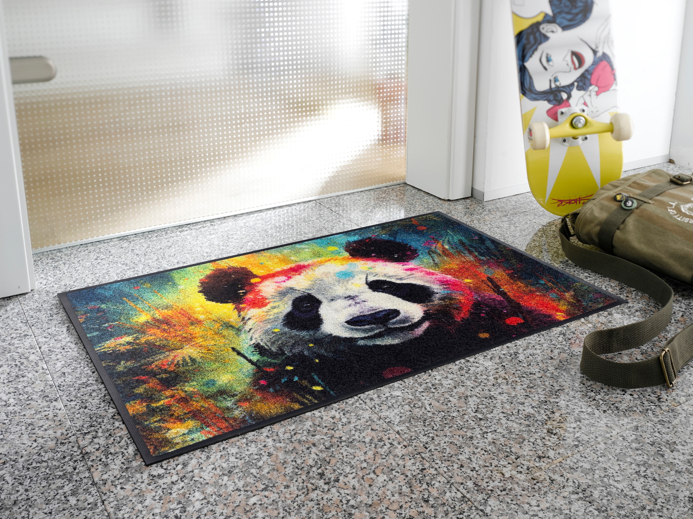 wash+dry by Kleen-Tex Fußmatte »Pandy McPanda«, rechteckig, 7 mm Höhe