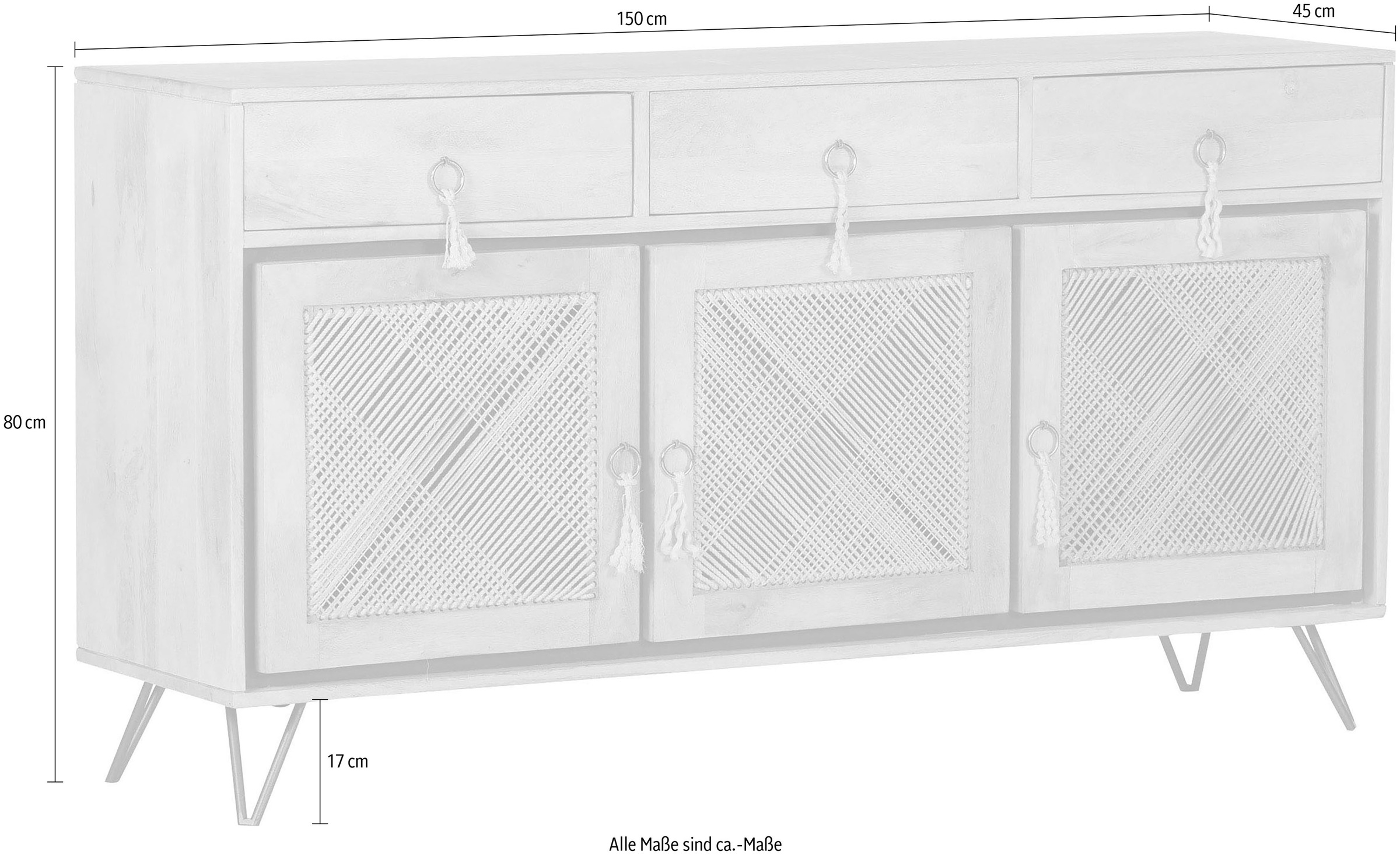 Gutmann Factory Sideboard, Kommode, Breite 150 cm