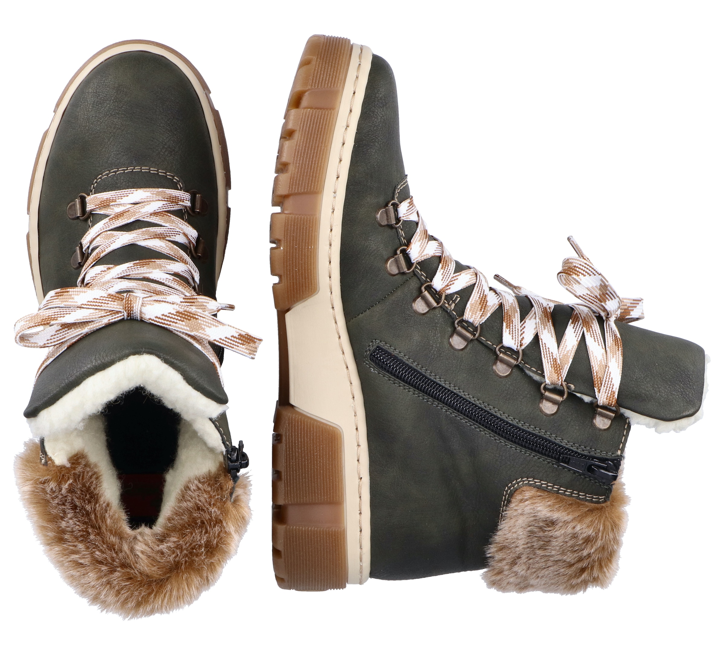 Rieker Winterboots, mit gestepptem Schaftrand