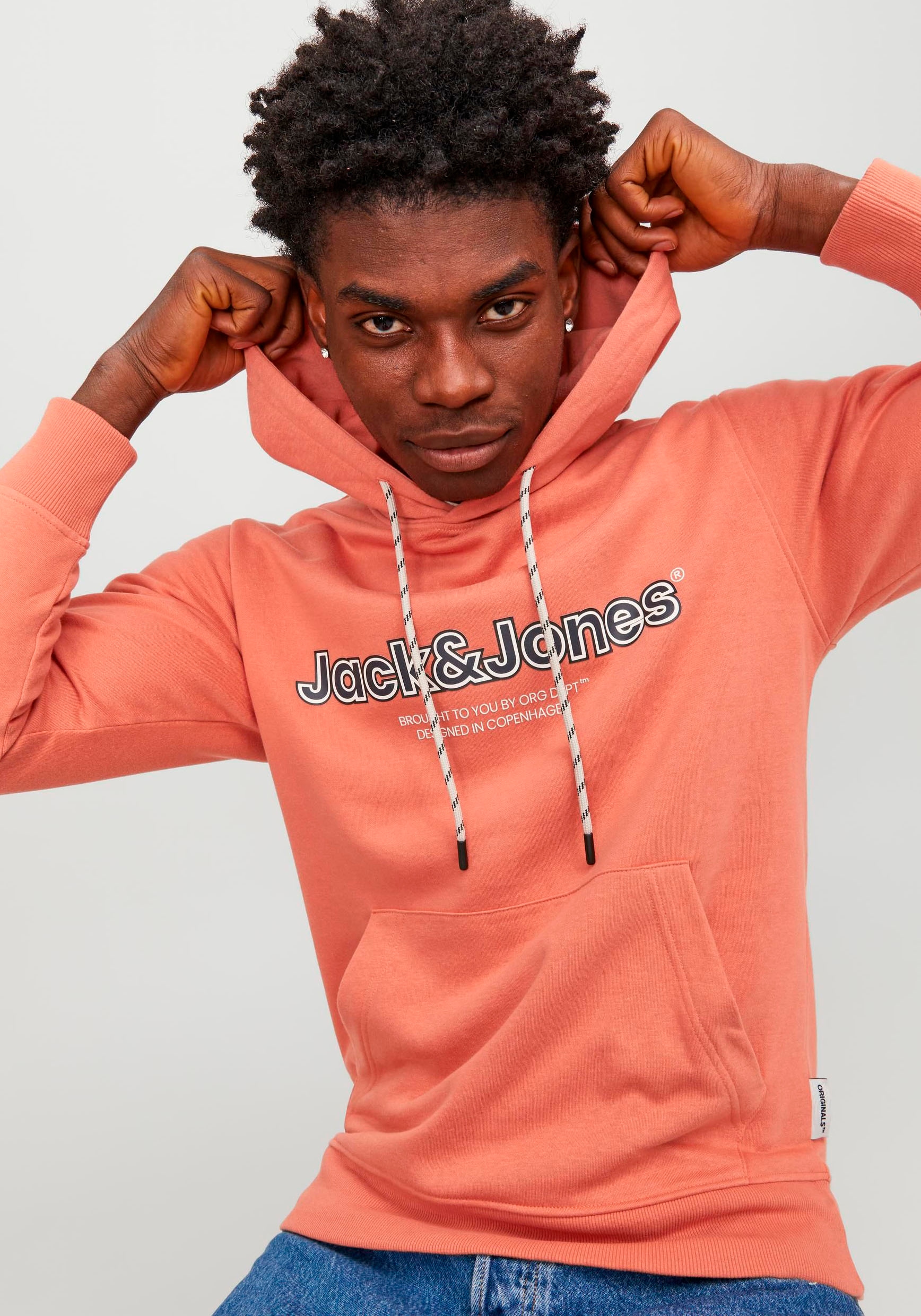 Jack & Jones Hoodie »JORLAKEWOOD SWEAT HOOD BF«, mit coolem Print