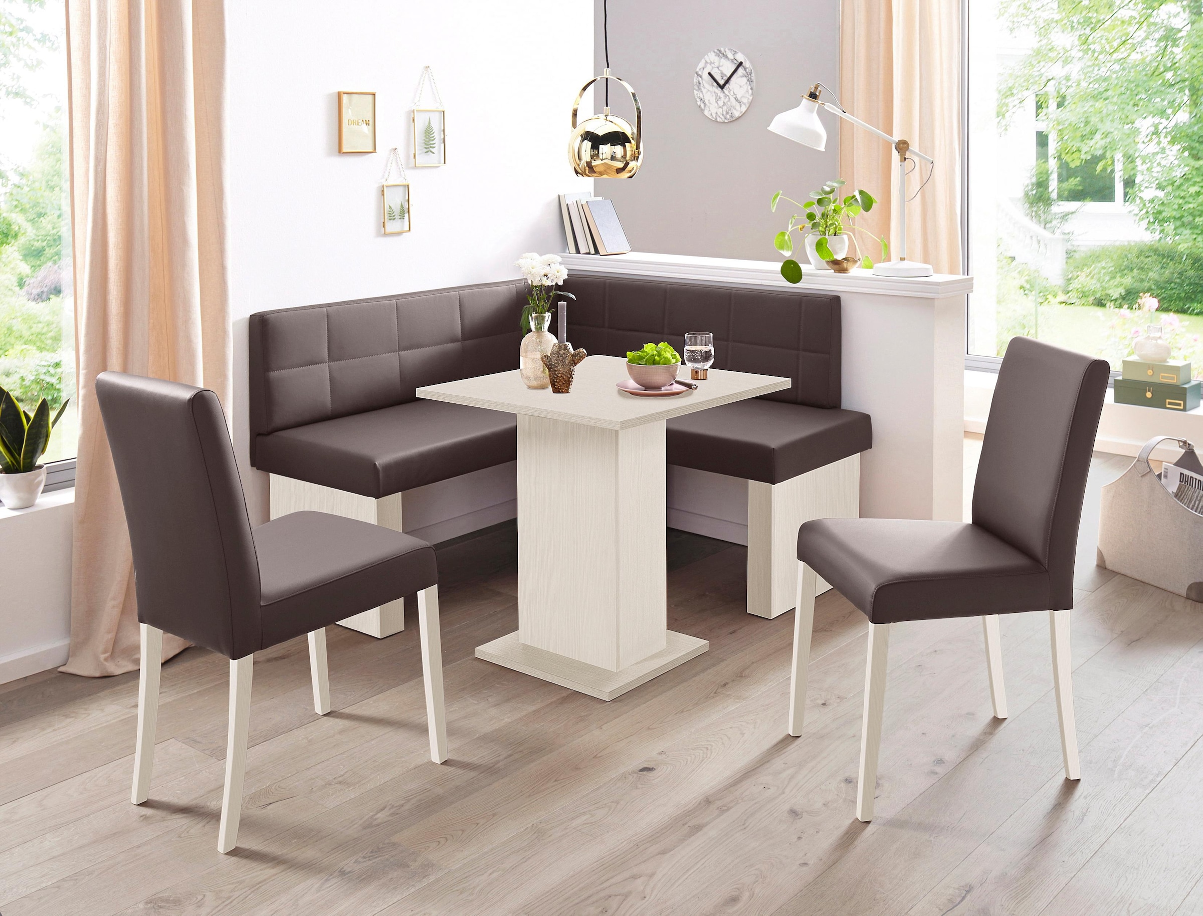 massivline&more Eckbank »Anna 2«, Schenkel gleichschenkelig 130 cm