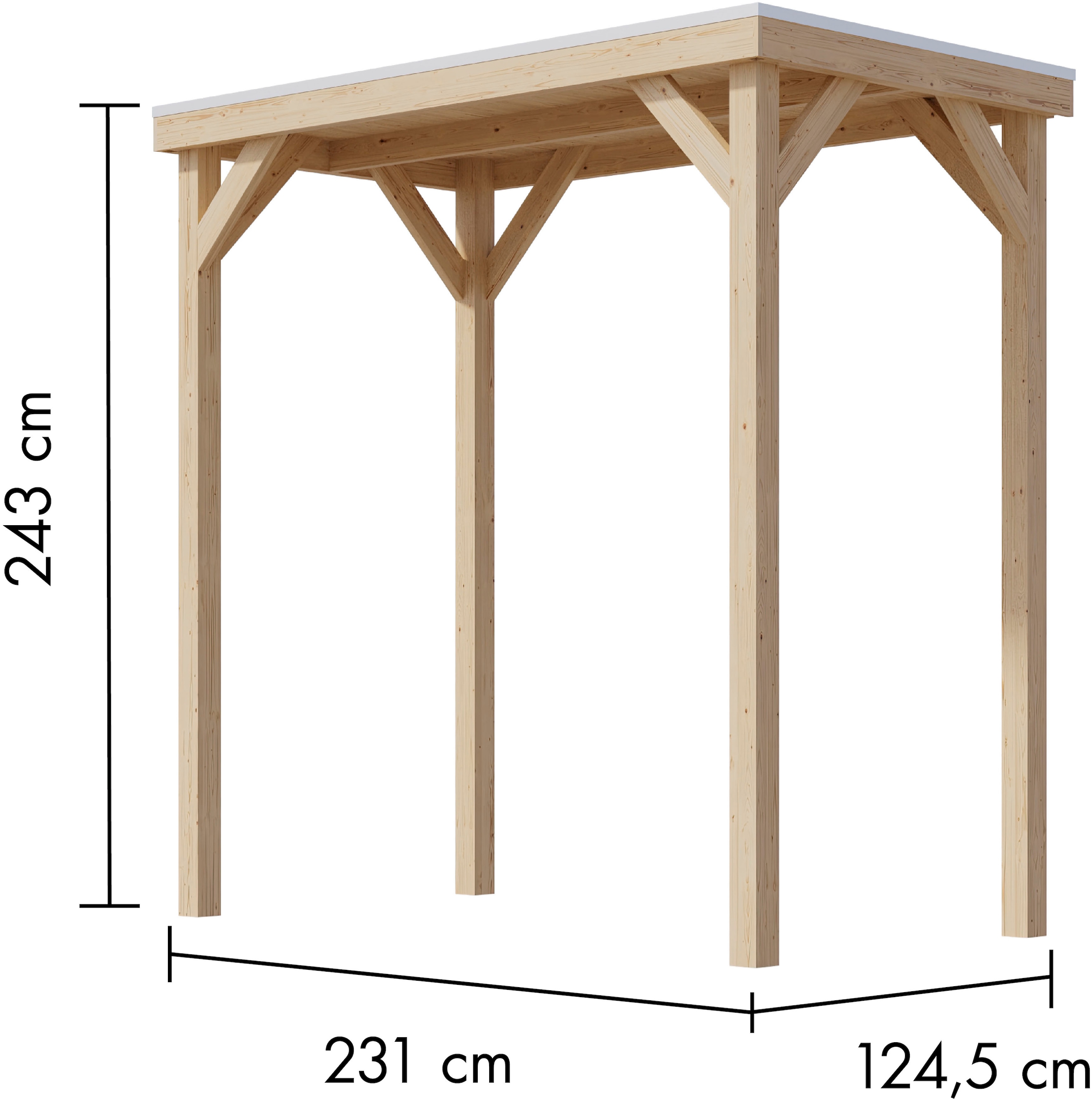 Karibu Holzpavillon »Pergola Quadratus« verschiedene Größen