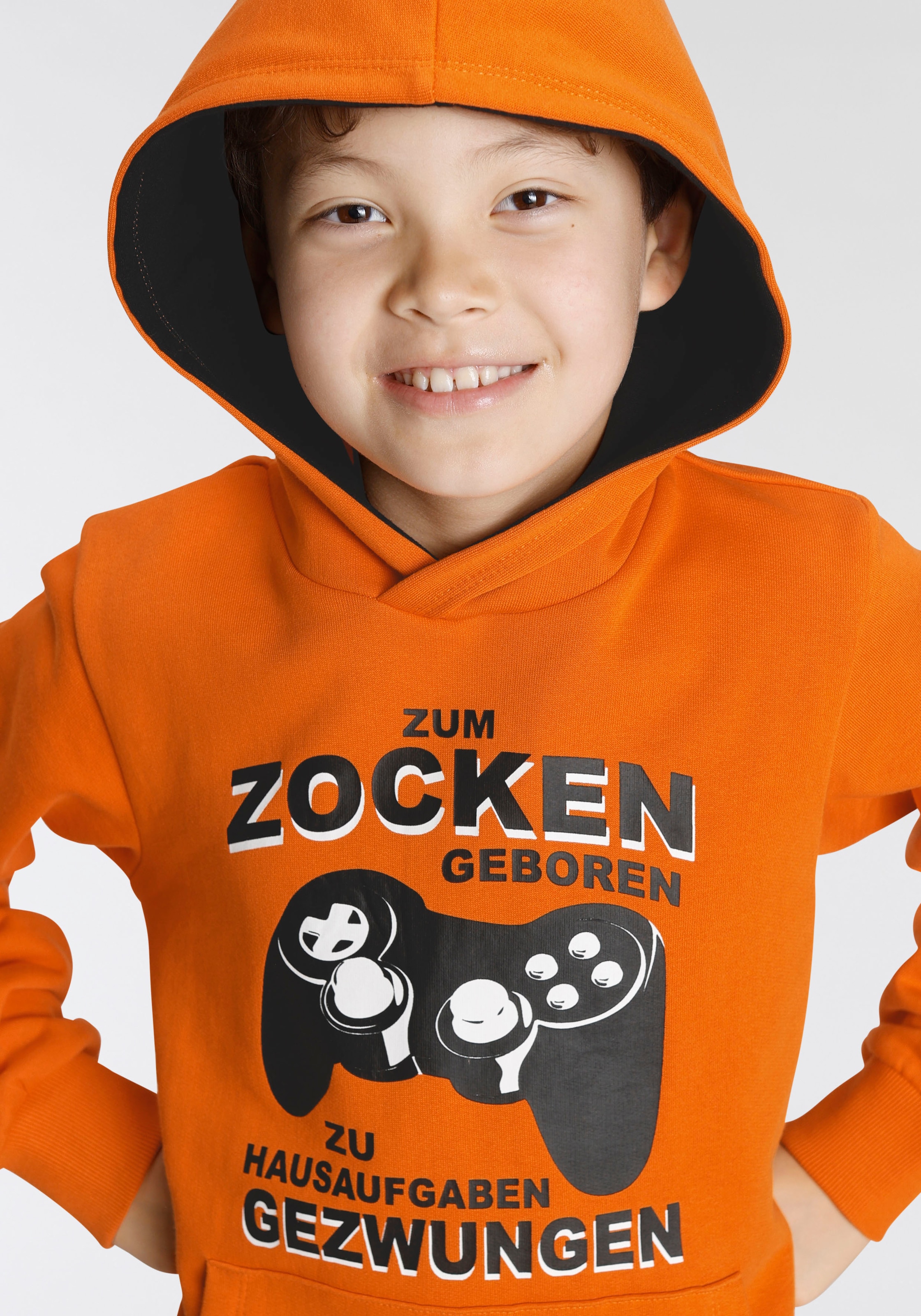 KIDSWORLD Kapuzensweatshirt »FÜR ZOCKER«, mit Gamer Spruch