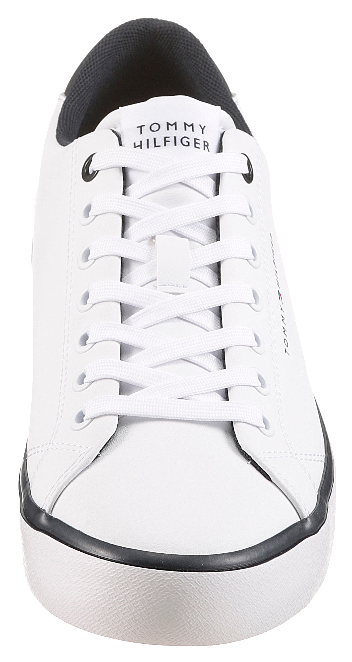 Tommy Hilfiger Sneaker »TH HI VULC CORE LOW LEATHER«, Freizeitschuh, Halbschuh, Schnürer mit gepolstertem Schaftrand