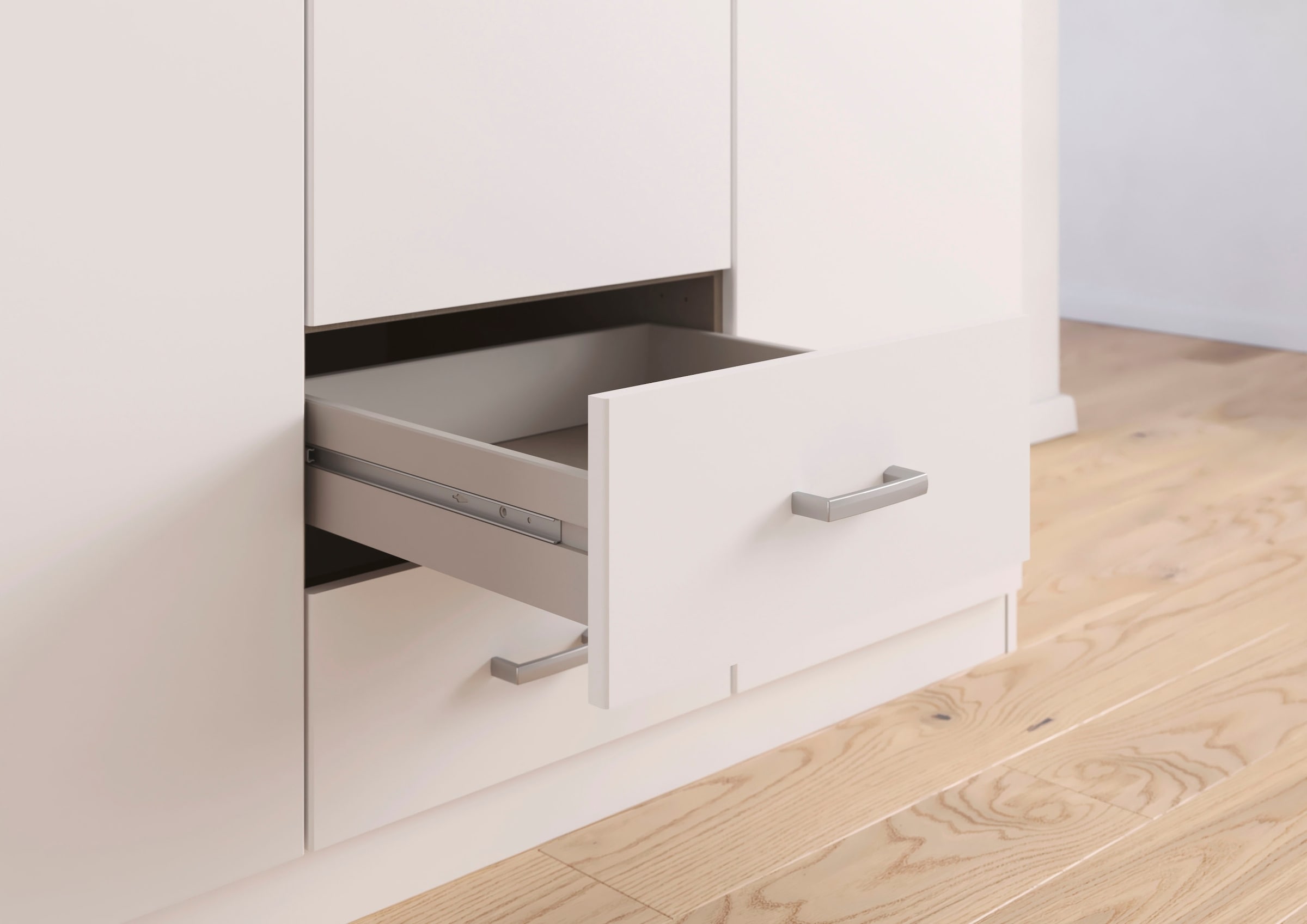rauch Drehtürenschrank »Kleiderschrank Garderobe GAMMA Breite 91 cm« in 3 Ausstattungen BASIC/CLASSIC/PREMIUM (inkl. SOFT-CLOSE-Funktion),  mit Schubladen, verschiedene Griff-Varianten TOPSELLER MADE IN GERMANY