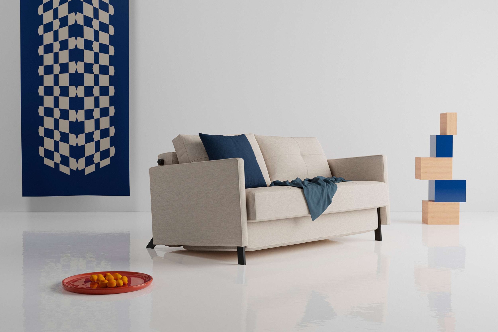 INNOVATION LIVING ™ Schlafsofa »Cubed Klappsofa, hochwertige Schlaffunktion, Design und extra Komfort«, Frontauszug, sehr platzsparend, abgewinkelt Sitzen, waagerecht liegen