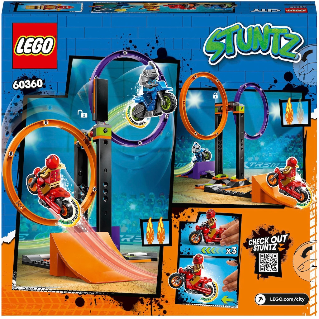 LEGO® Konstruktionsspielsteine »Kreisende Reifen-Challenge (60360), LEGO® City Stuntz«, (117 St.)