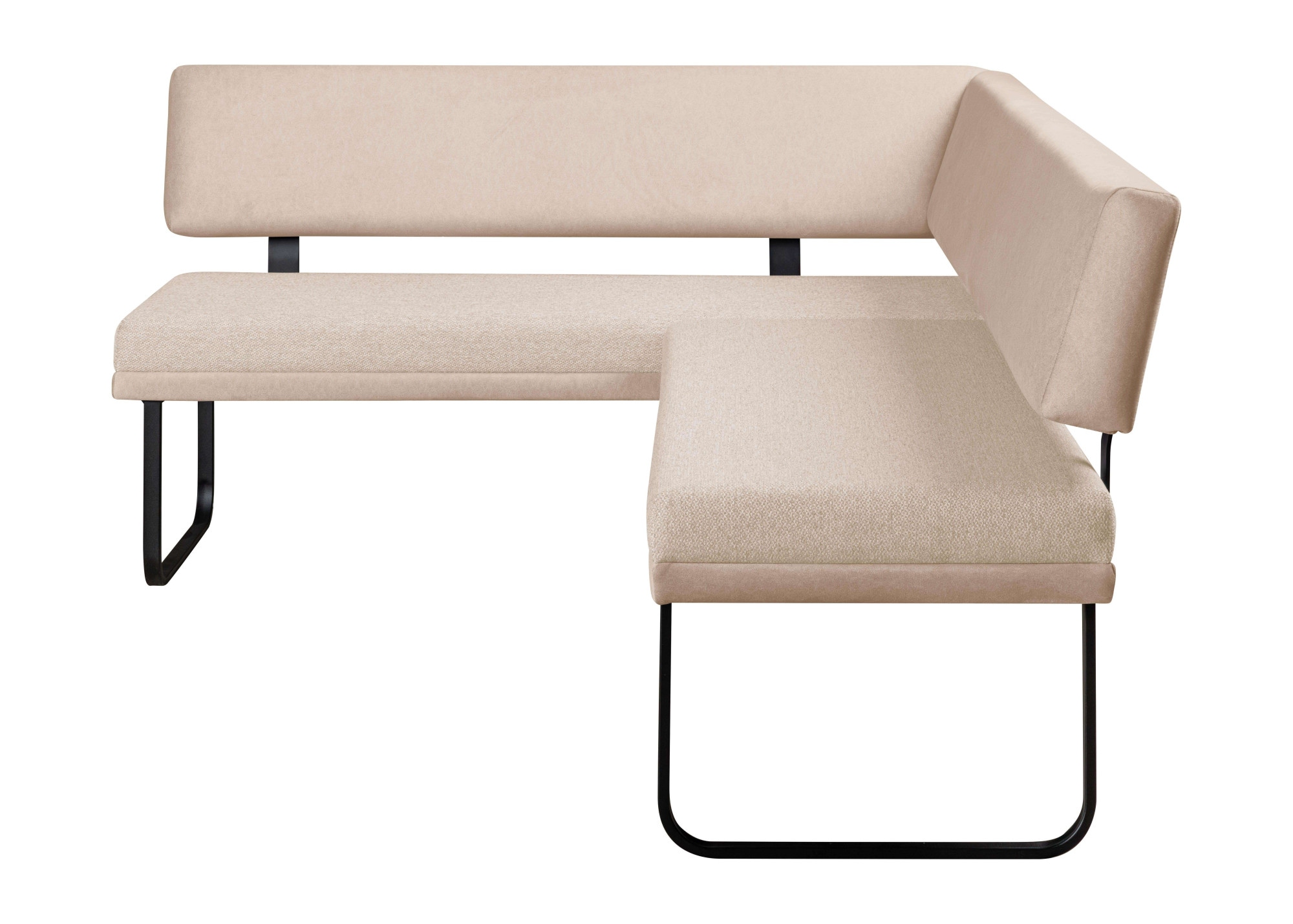 OTTO home Eckbankgruppe »Gabi Essecke, Sitzgruppe, Eckbankgruppe, Küchenbankgruppe« Set, 4tlg, 4 tlg. tlg. Gestell aus matt-schwarzem Flachmetall, stabil, 2-Stoff-Design